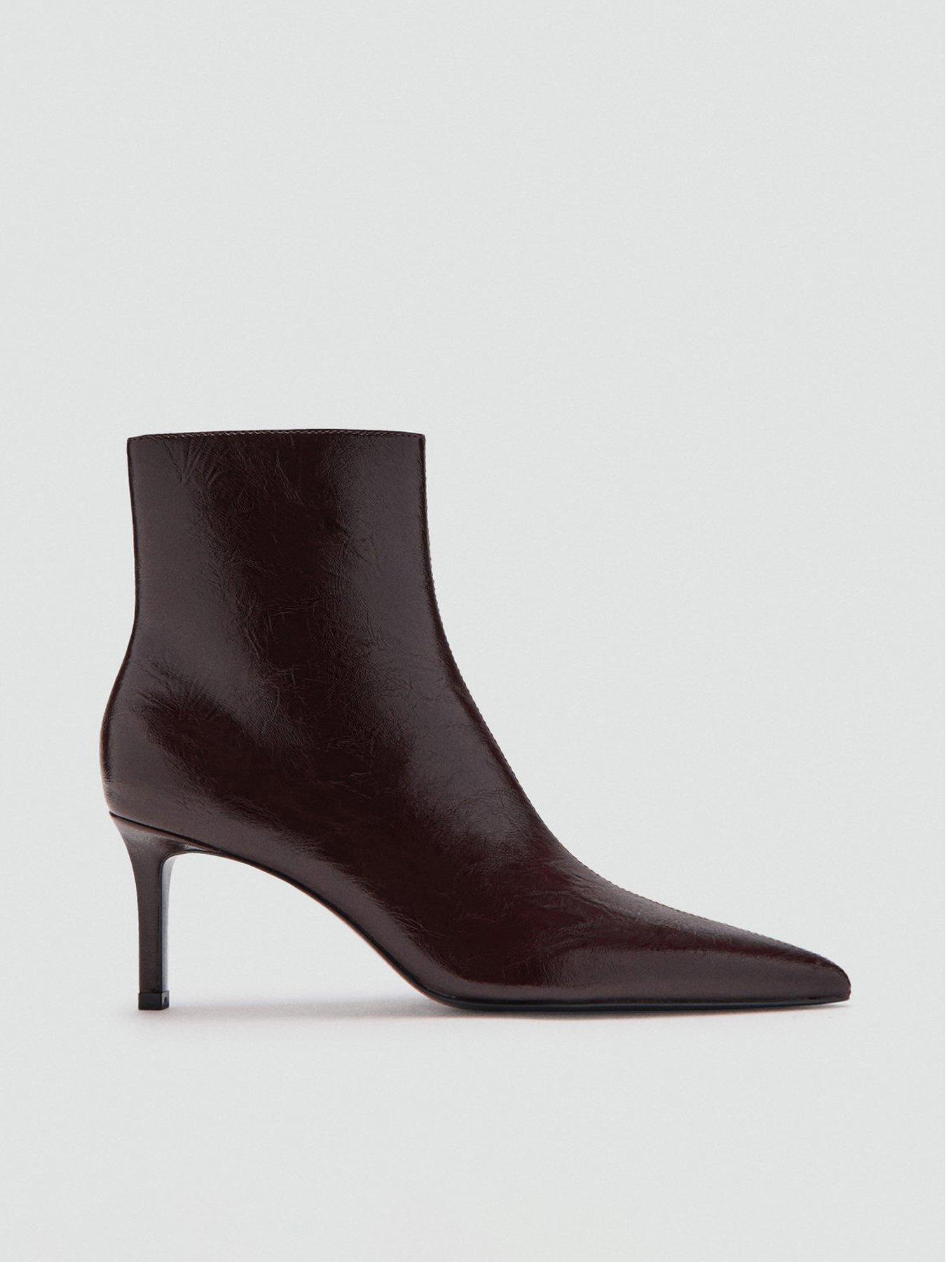  image of mango-faux-leather-ankle-boots