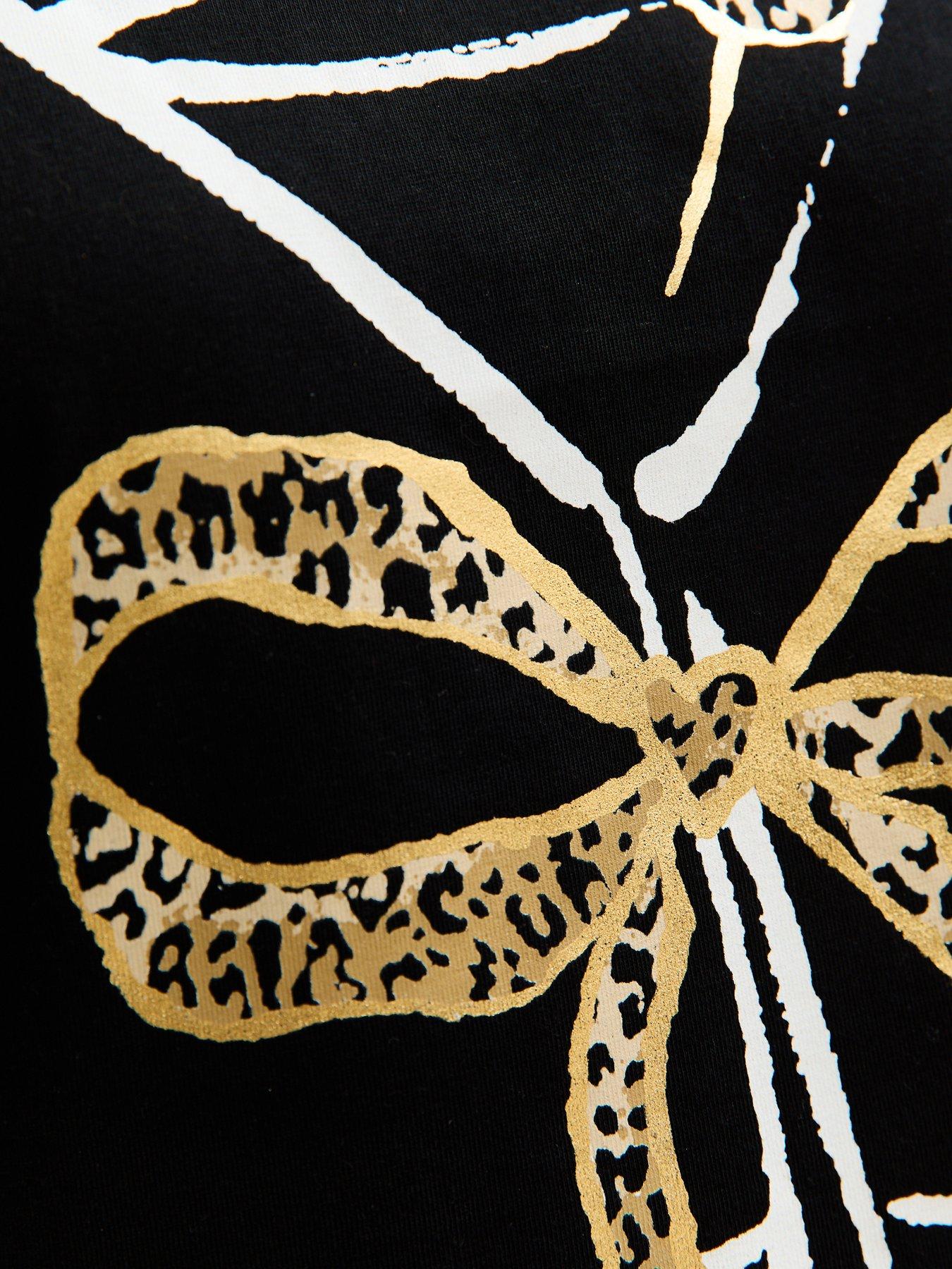 Image 5 of 5 of New Look Leopard Print Martini Glass Pyjama Set - Black