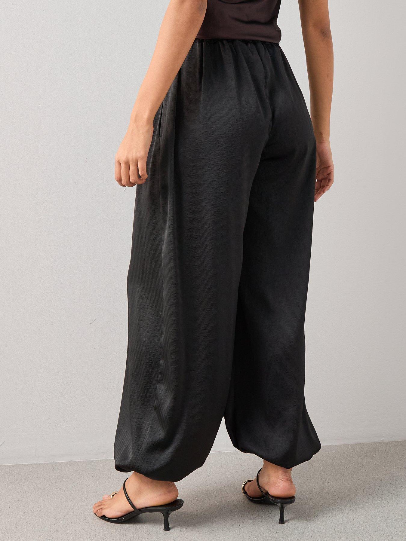 Image 2 of 6 of The Very Collection Satin Balloon Trousers - Black