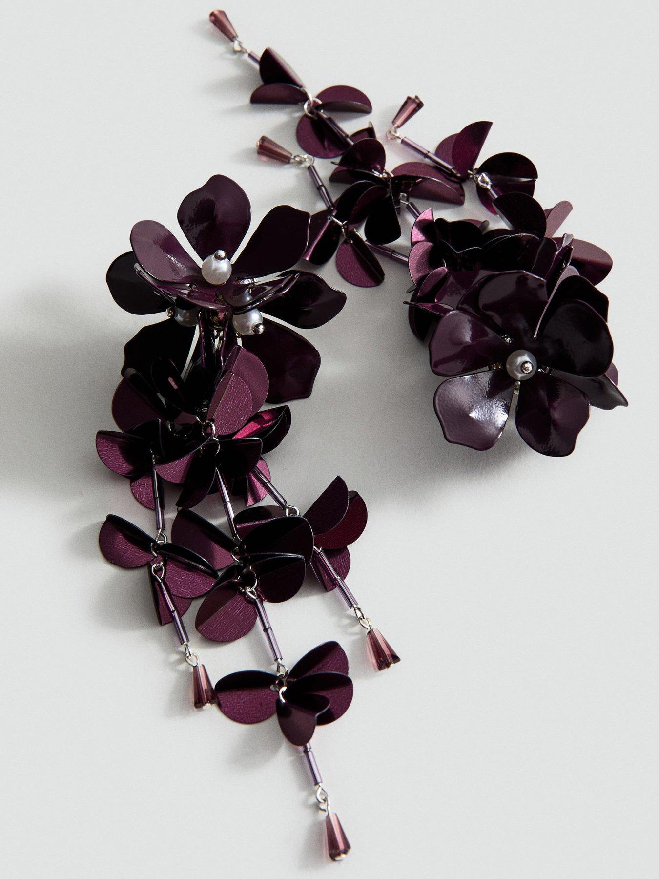  image of mango-floral-sequin-earrings