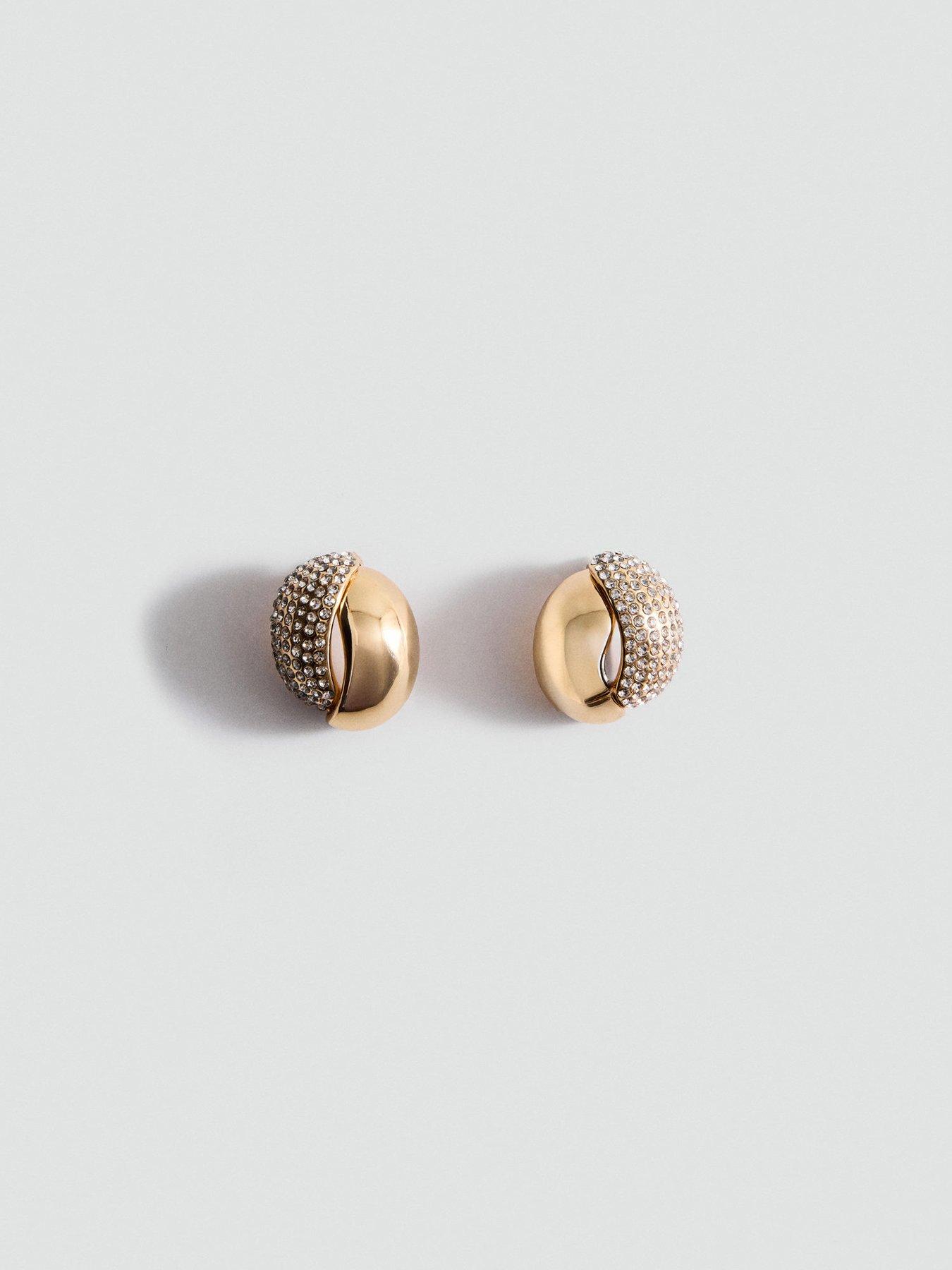  image of mango-gold-embellished-earrings