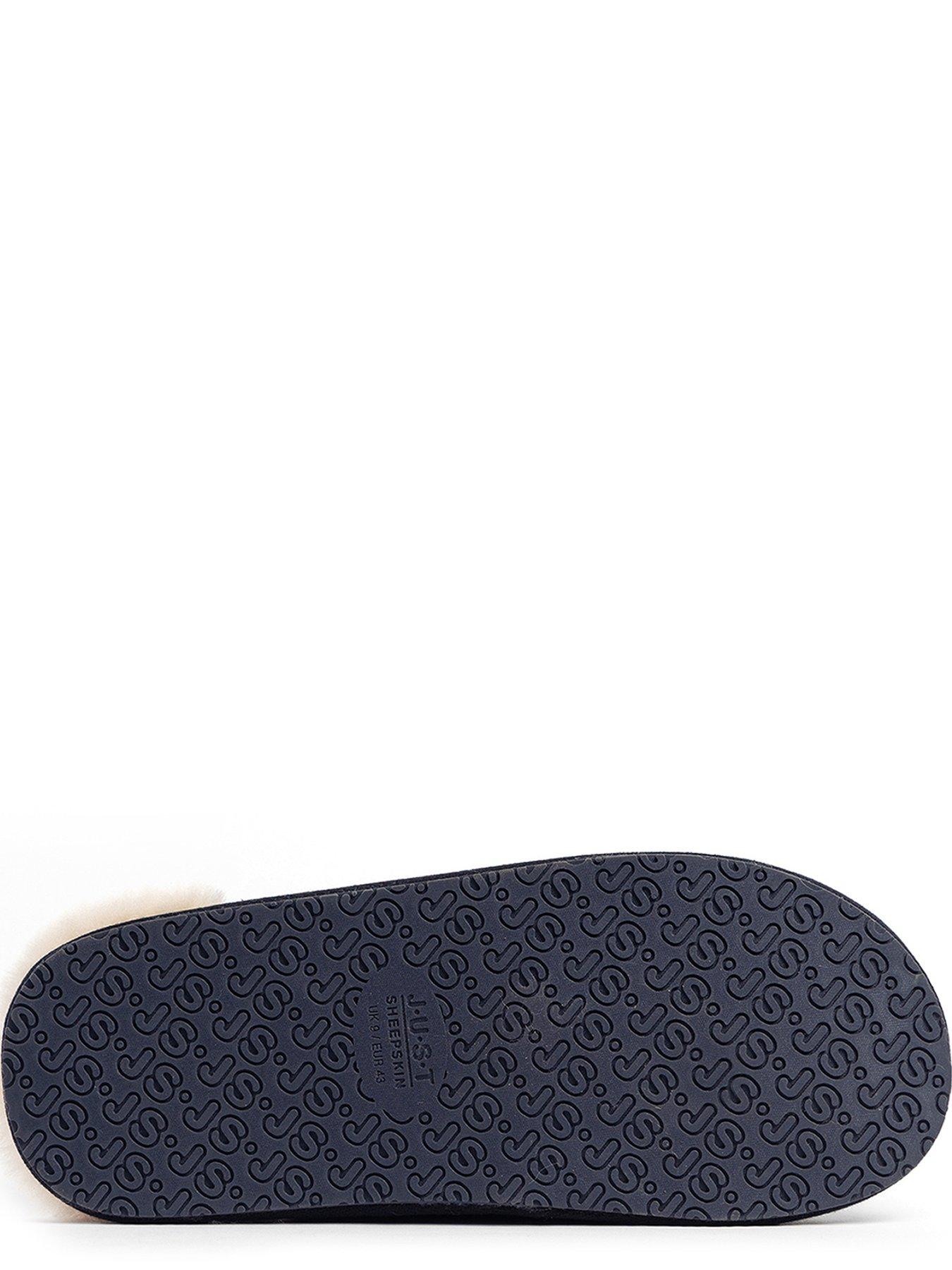  image of totes-mens-jude-sheepskin-slipper-navy