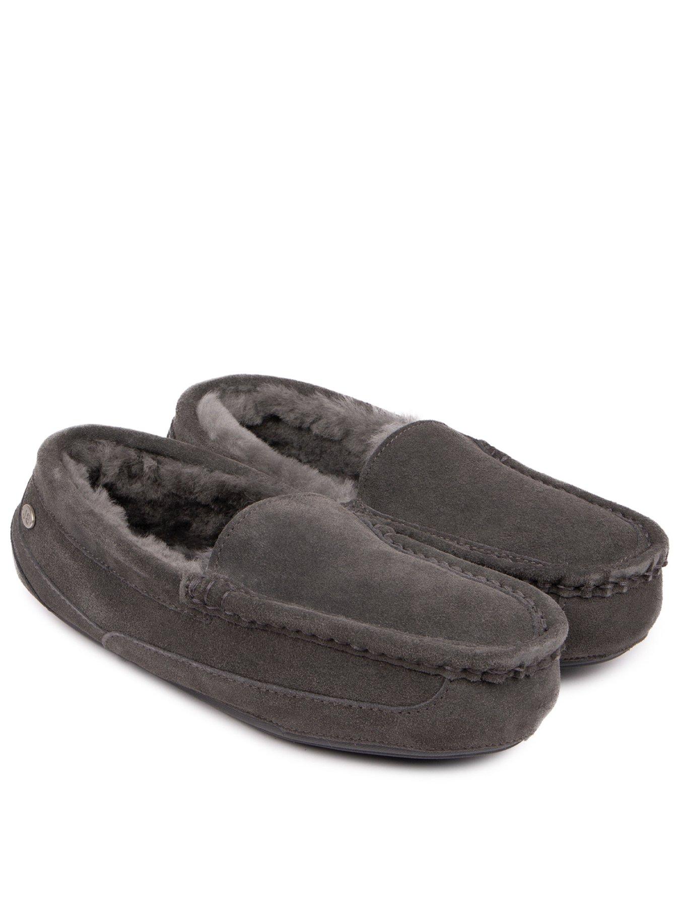 totes-mens-harry-sheepskin-slipper-grey