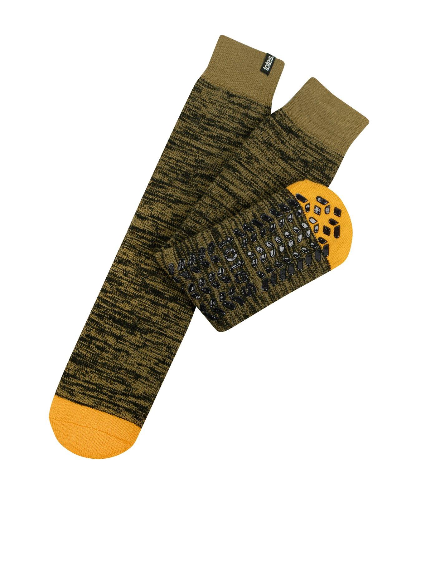 Image 1 of 4 of TOTES Toasties Mens Thermal Brushed Original Slipper Socks - Green
