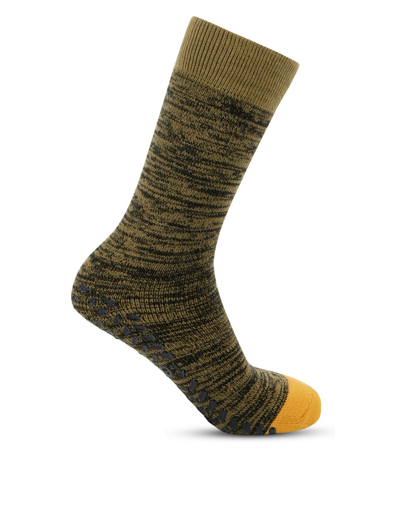 Image 2 of 4 of TOTES Toasties Mens Thermal Brushed Original Slipper Socks - Green