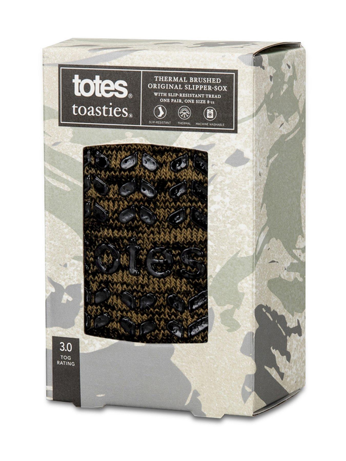 Image 4 of 4 of TOTES Toasties Mens Thermal Brushed Original Slipper Socks - Green