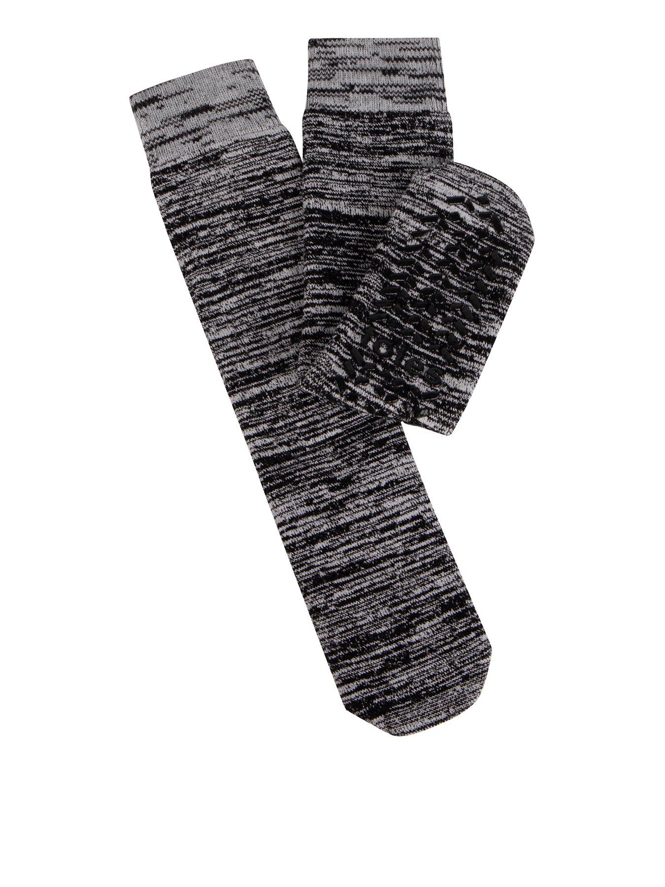  image of totes-toasties-mens-thermal-brushed-original-slipper-socks-black