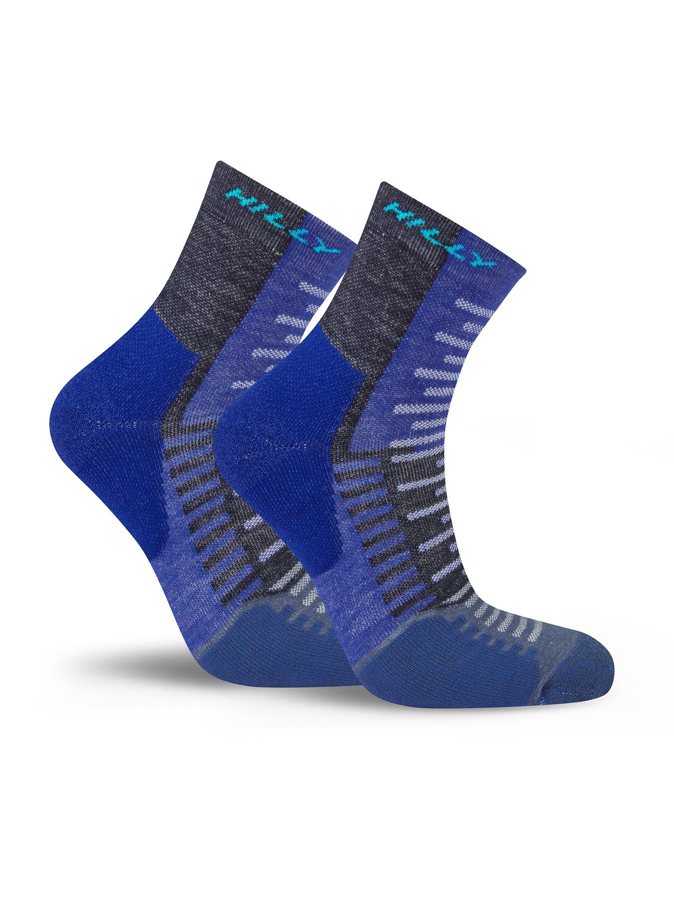 Image 3 of 3 of Hilly Active Minimum Cushioning Anklet Running Socks - Blue
