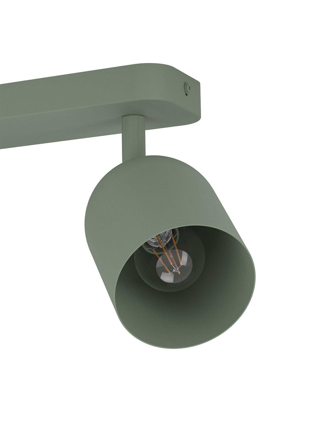  image of eglo-tilston-steel-minimalist-dual-ceiling-spotlight-green