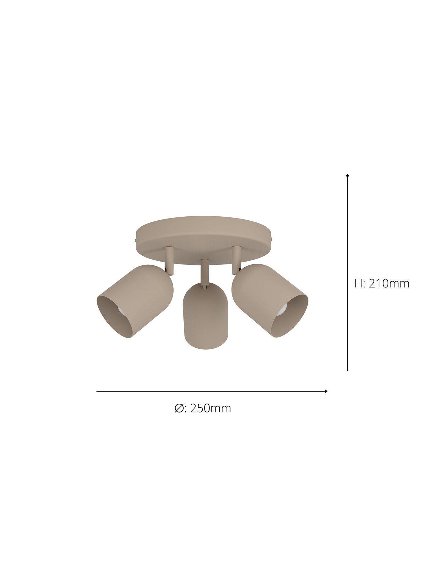  image of eglo-tilston-steel-minimalist-triple-ceiling-spotlight-sandy