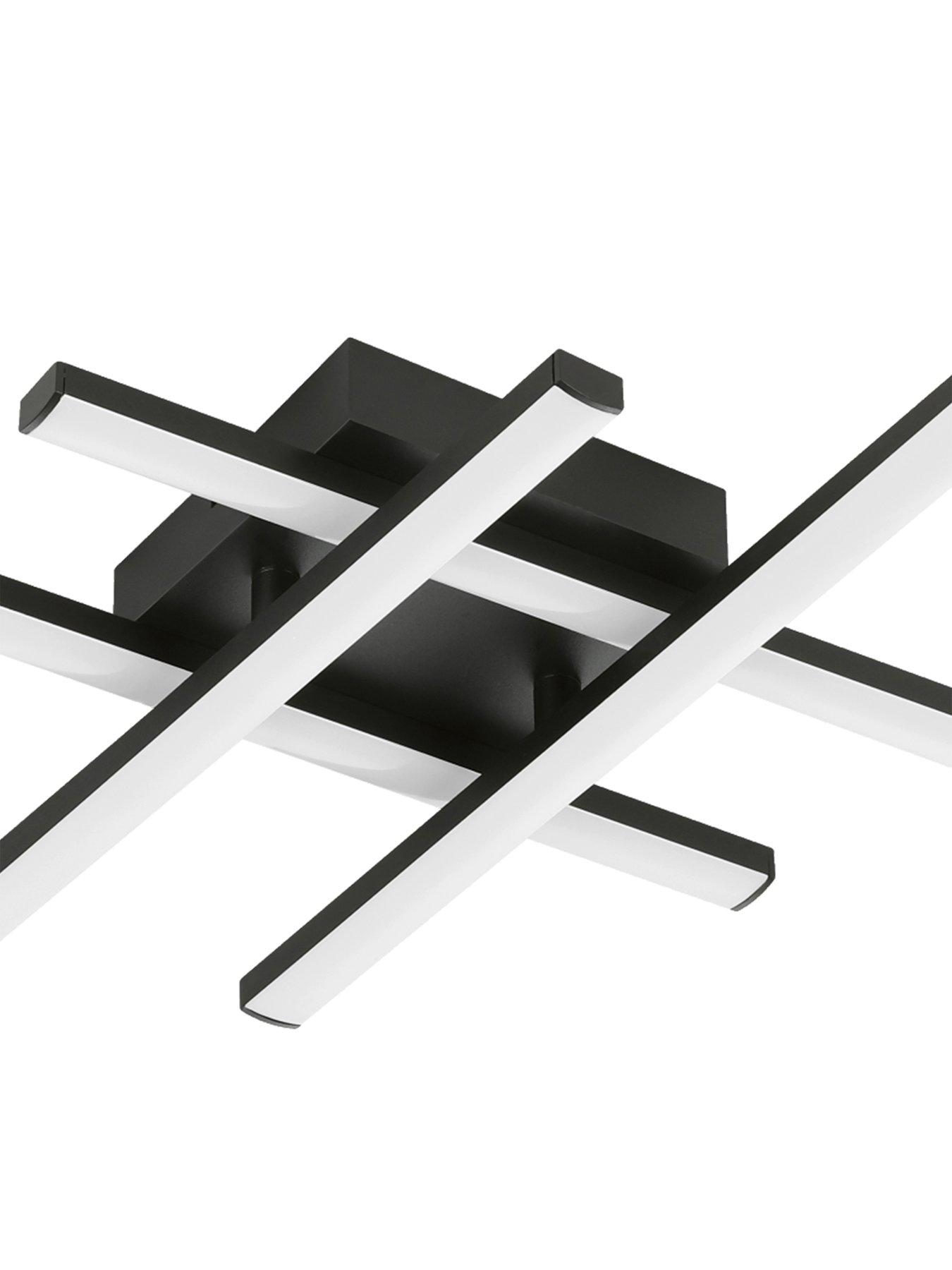  image of eglo-vascella-steel-amp-plastic-led-neutral-white-modern-ceiling-light-square