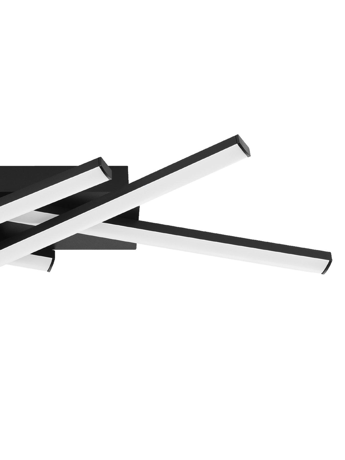 Image 3 of 5 of Eglo Vascella Steel &amp; Plastic Led Neutral White Modern Ceiling Light, Rectangular