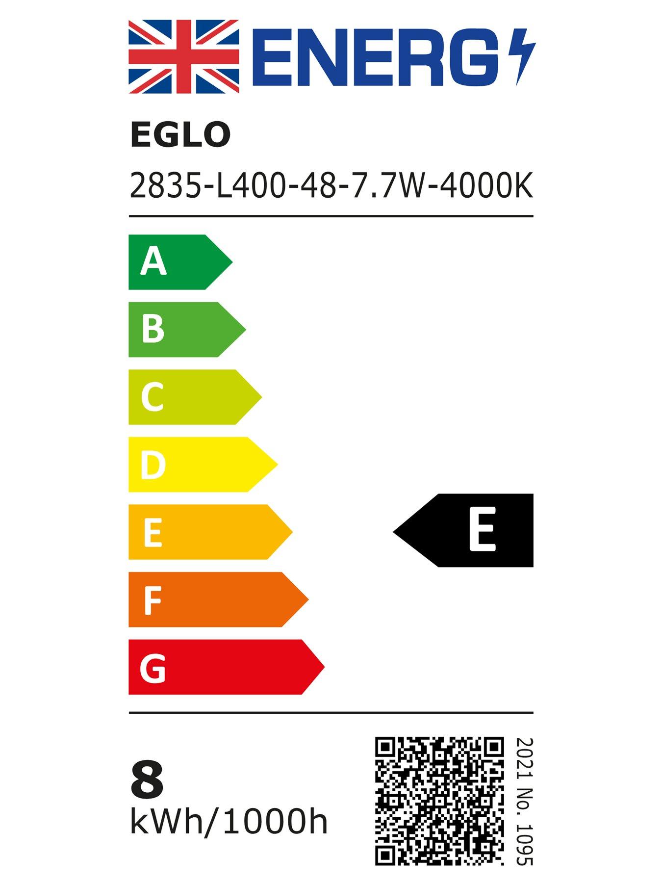 Image 5 of 5 of Eglo Vascella Steel &amp; Plastic Led Neutral White Modern Ceiling Light, Rectangular