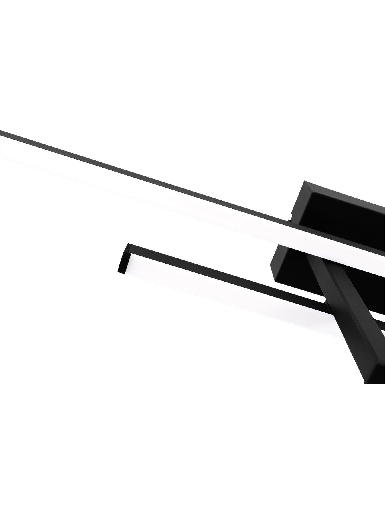 image of eglo-trepiliano-aluminium-amp-steel-black-modern-led-linear-ceiling-light