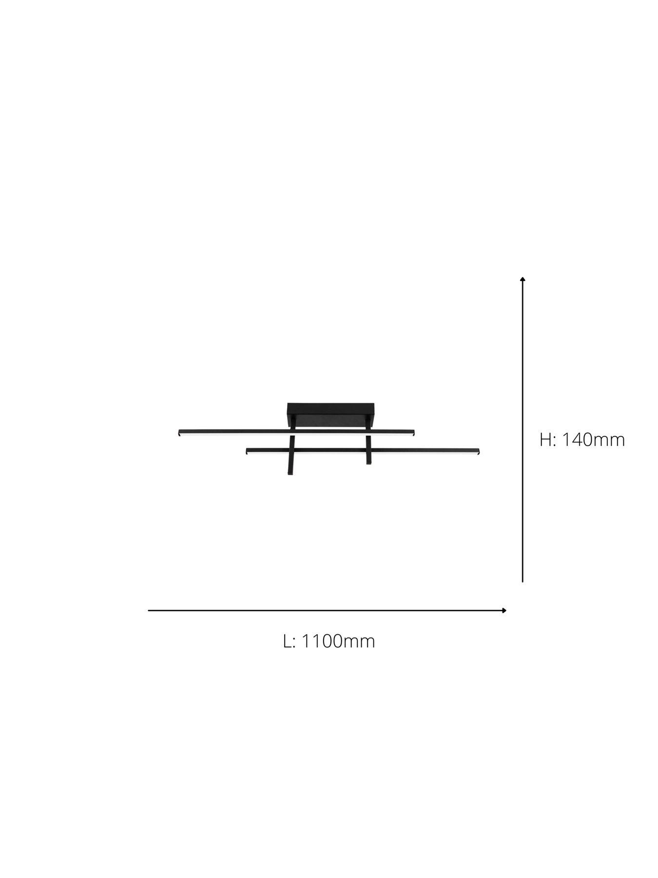  image of eglo-trepiliano-aluminium-amp-steel-black-modern-led-linear-ceiling-light