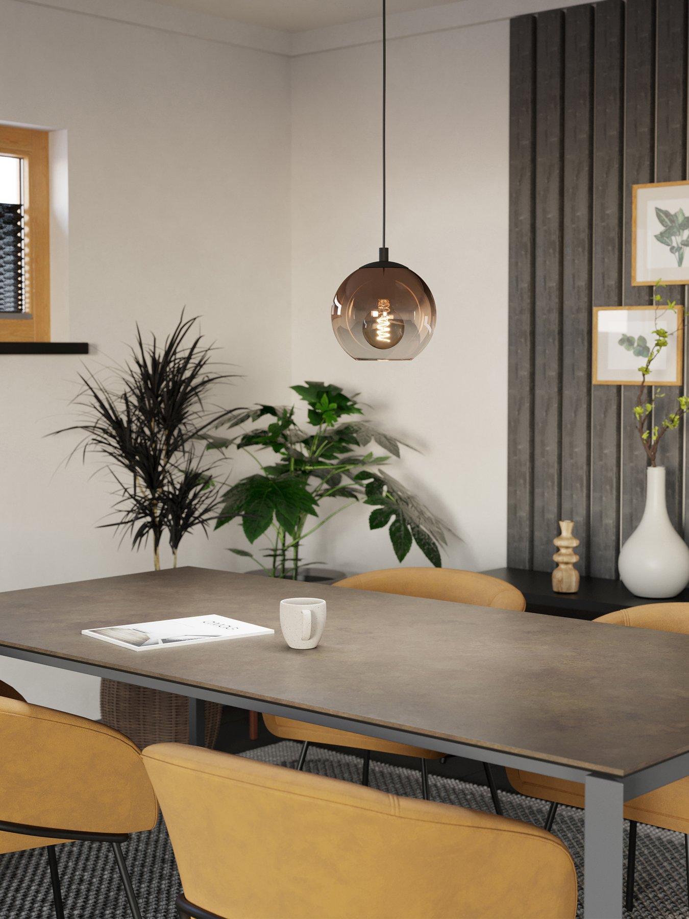  image of eglo-ariscani-1-copper-ombre-effect-glass-single-pendant