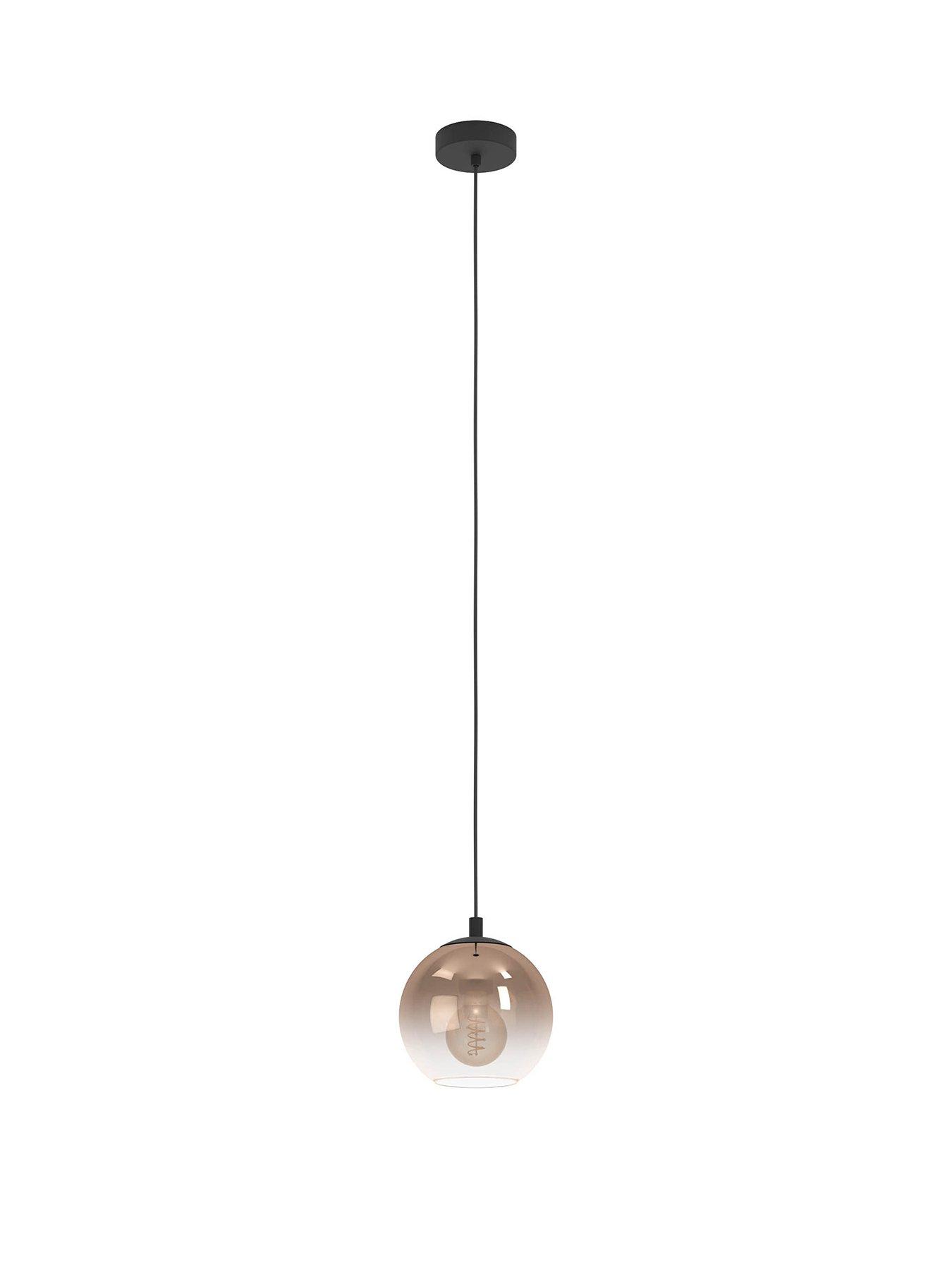 Image 2 of 5 of Eglo Ariscani 1 Copper Ombre Effect Glass Single Pendant