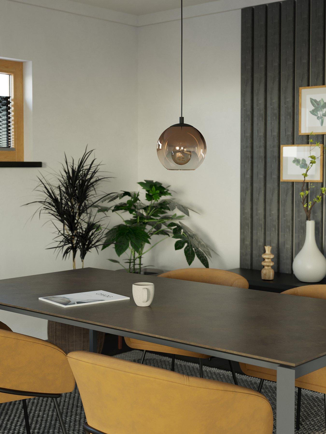 Image 3 of 5 of Eglo Ariscani 1 Copper Ombre Effect Glass Single Pendant