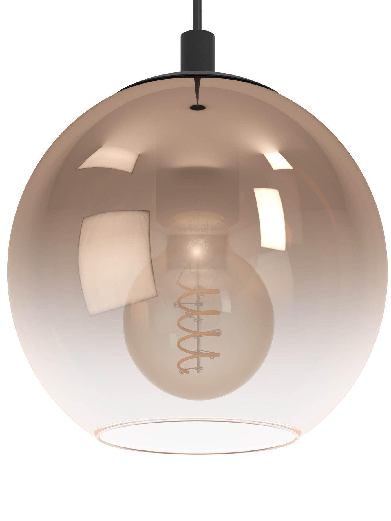 Image 4 of 5 of Eglo Ariscani 1 Copper Ombre Effect Glass Single Pendant