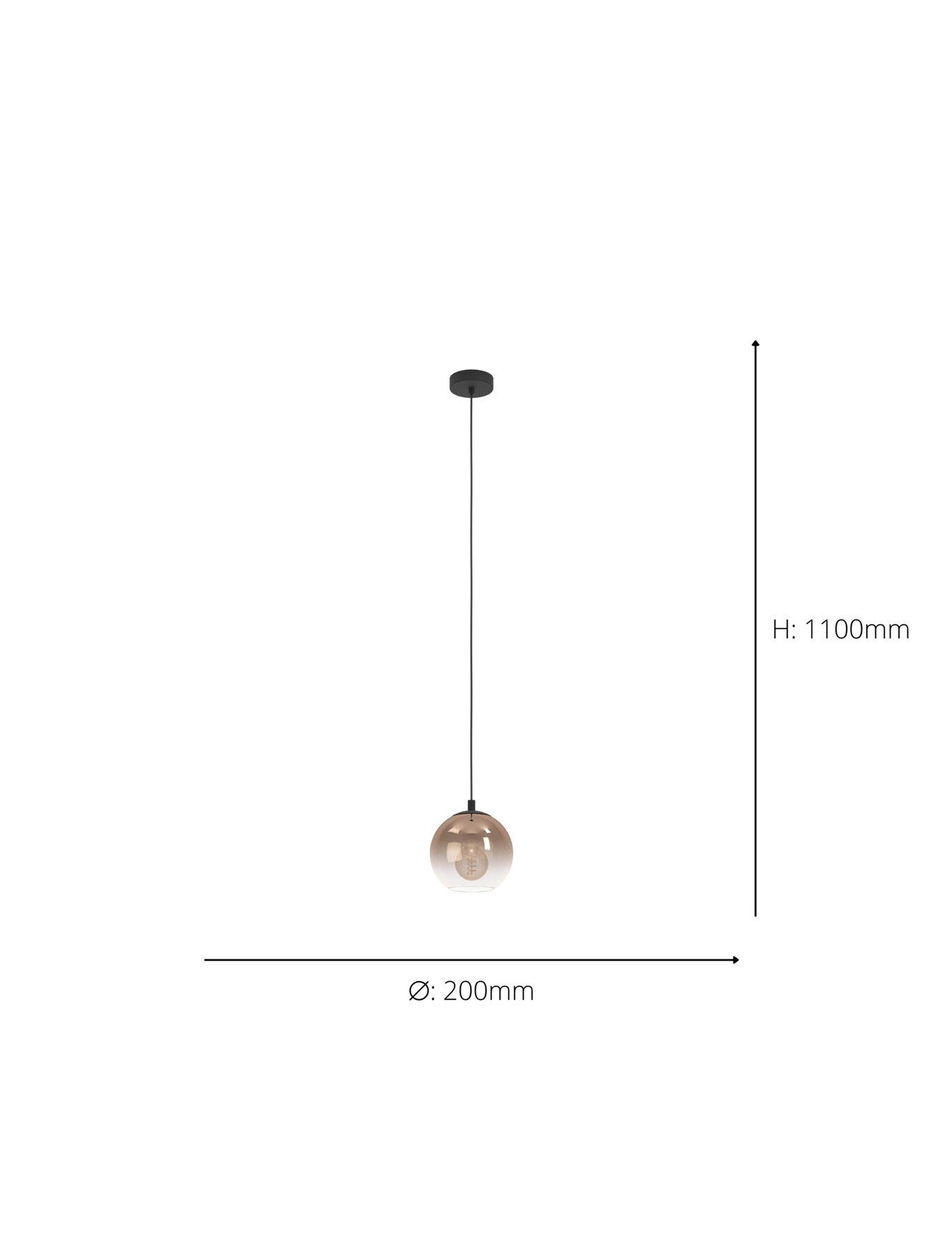  image of eglo-ariscani-1-copper-ombre-effect-glass-single-pendant