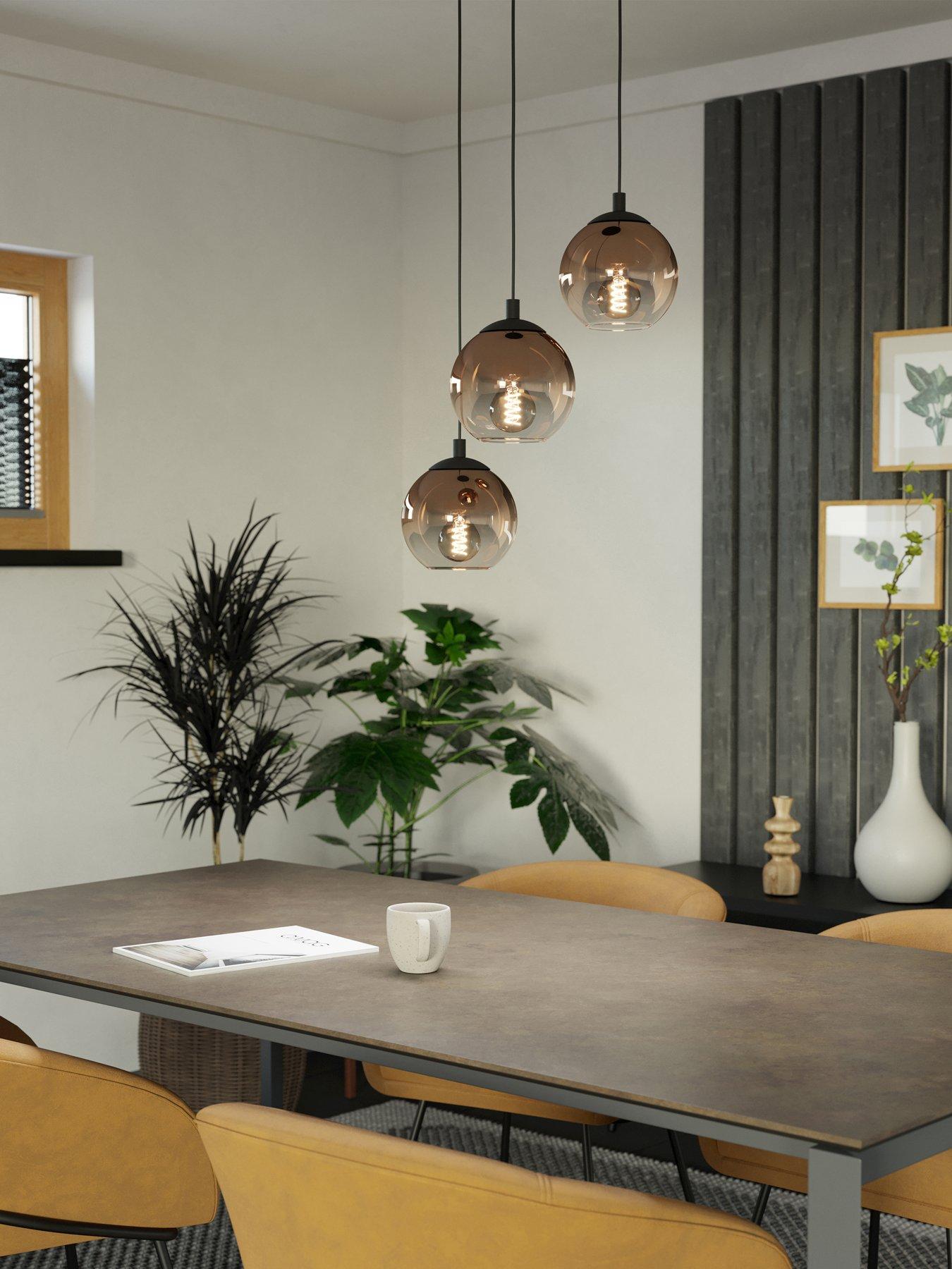  image of eglo-ariscani-1-copper-ombre-effect-glass-3-light-pendant