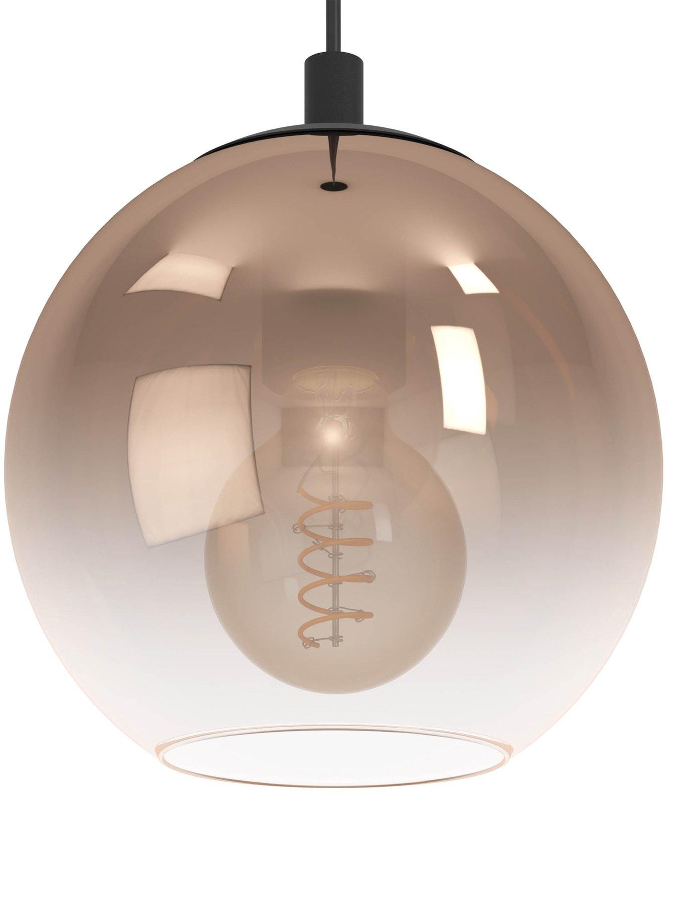  image of eglo-ariscani-1-copper-ombre-effect-glass-3-light-pendant