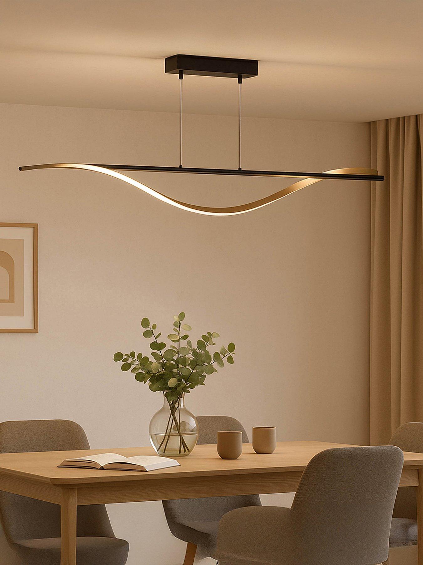  image of eglo-conaprato-black-amp-brushed-brass-modern-ceiling-light