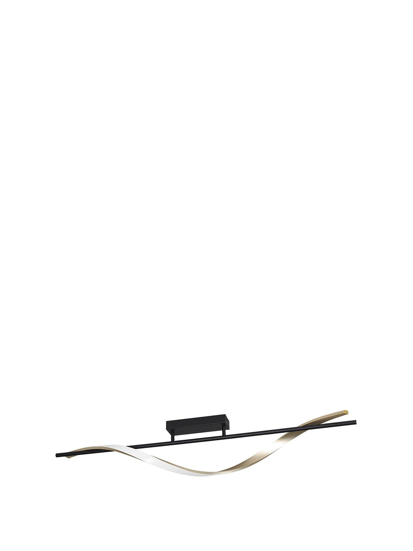  image of eglo-conaprato-black-amp-brushed-brass-modern-ceiling-light