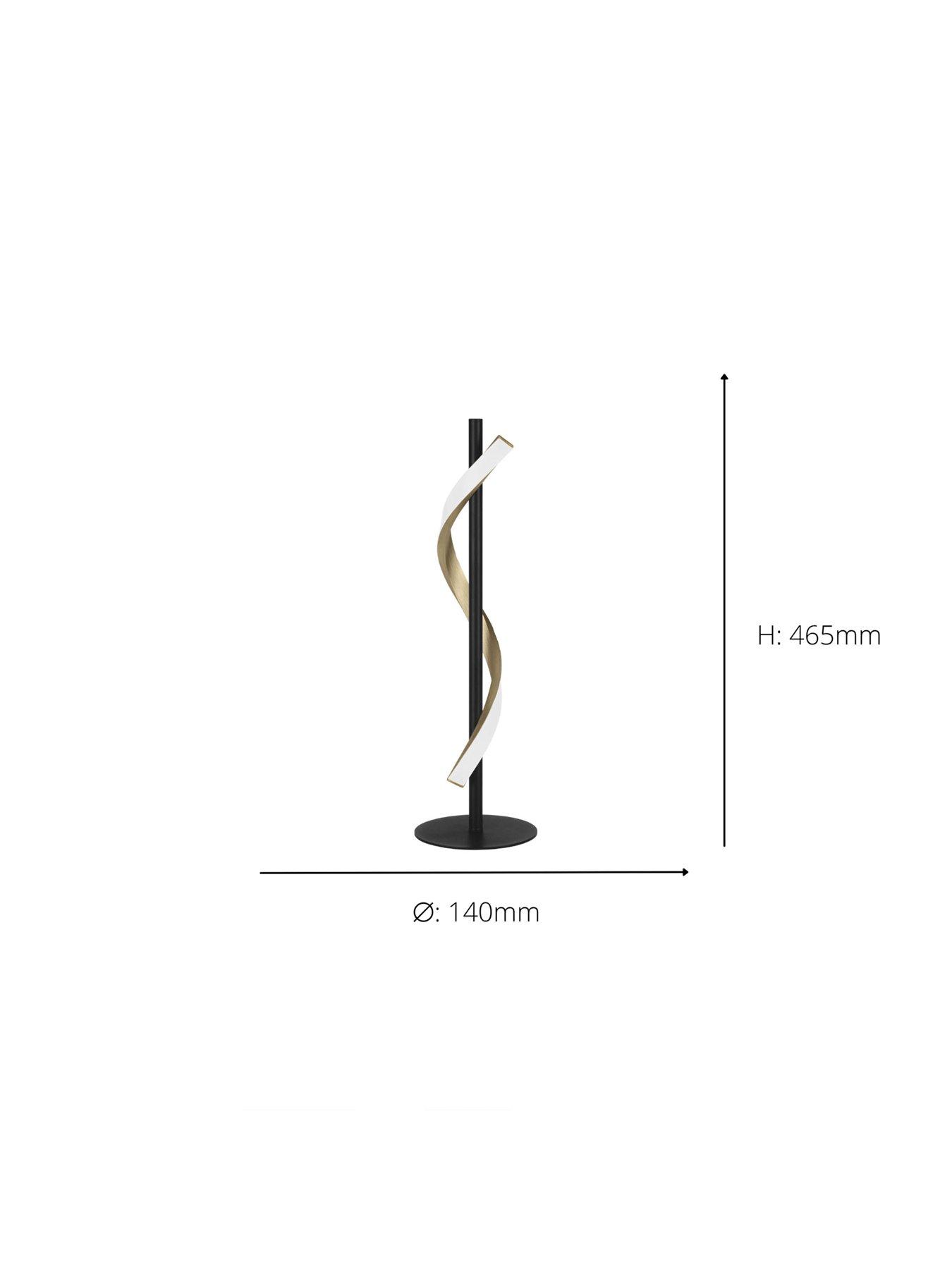  image of eglo-conaprato-black-amp-brushed-brass-modern-table-lamp