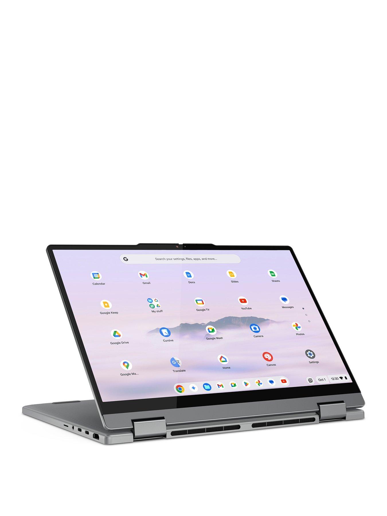 Lenovo Chromebook Plus 2-in-1 - 14in WUXGA Touchscreen, Intel Core 3, 8GB RAM, 128GB SSD - Luna Grey