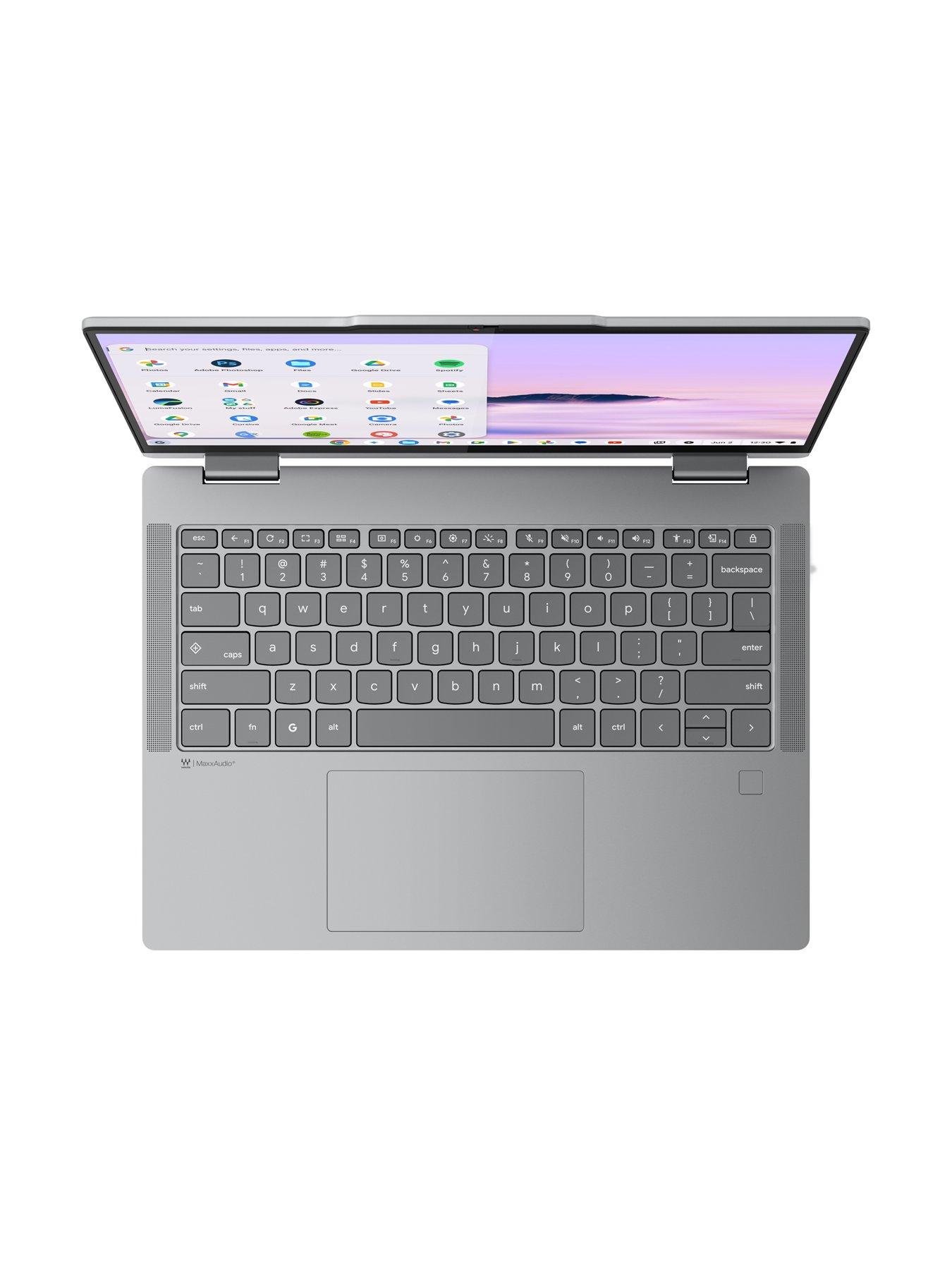  image of lenovo-chromebook-plus-2-in-1-14in-wuxga-touchscreennbspintel-core-3-8gb-ram-128gb-ssd-luna-grey