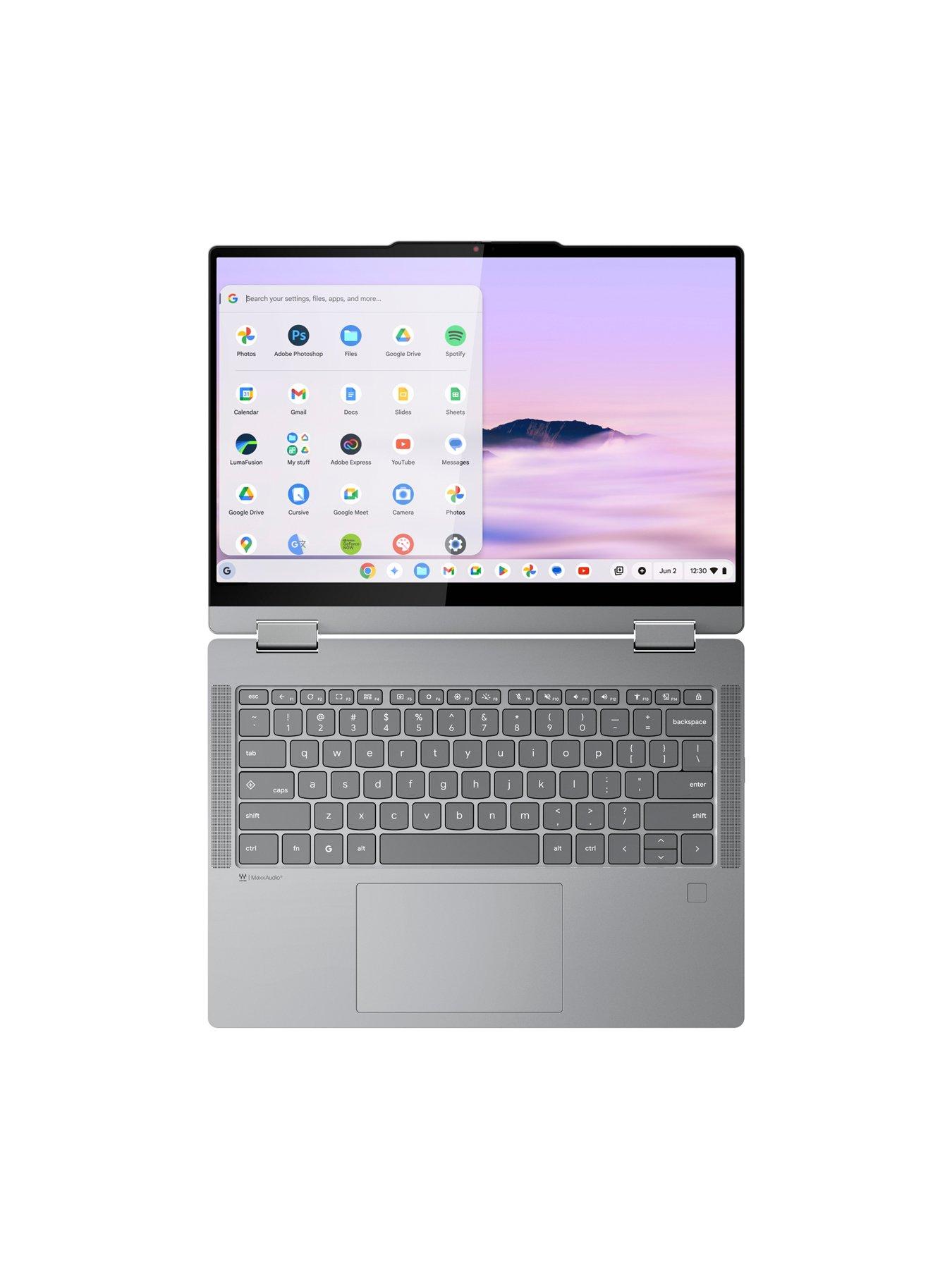  image of lenovo-chromebook-plus-2-in-1-14in-wuxga-touchscreennbspintel-core-3-8gb-ram-128gb-ssd-luna-grey
