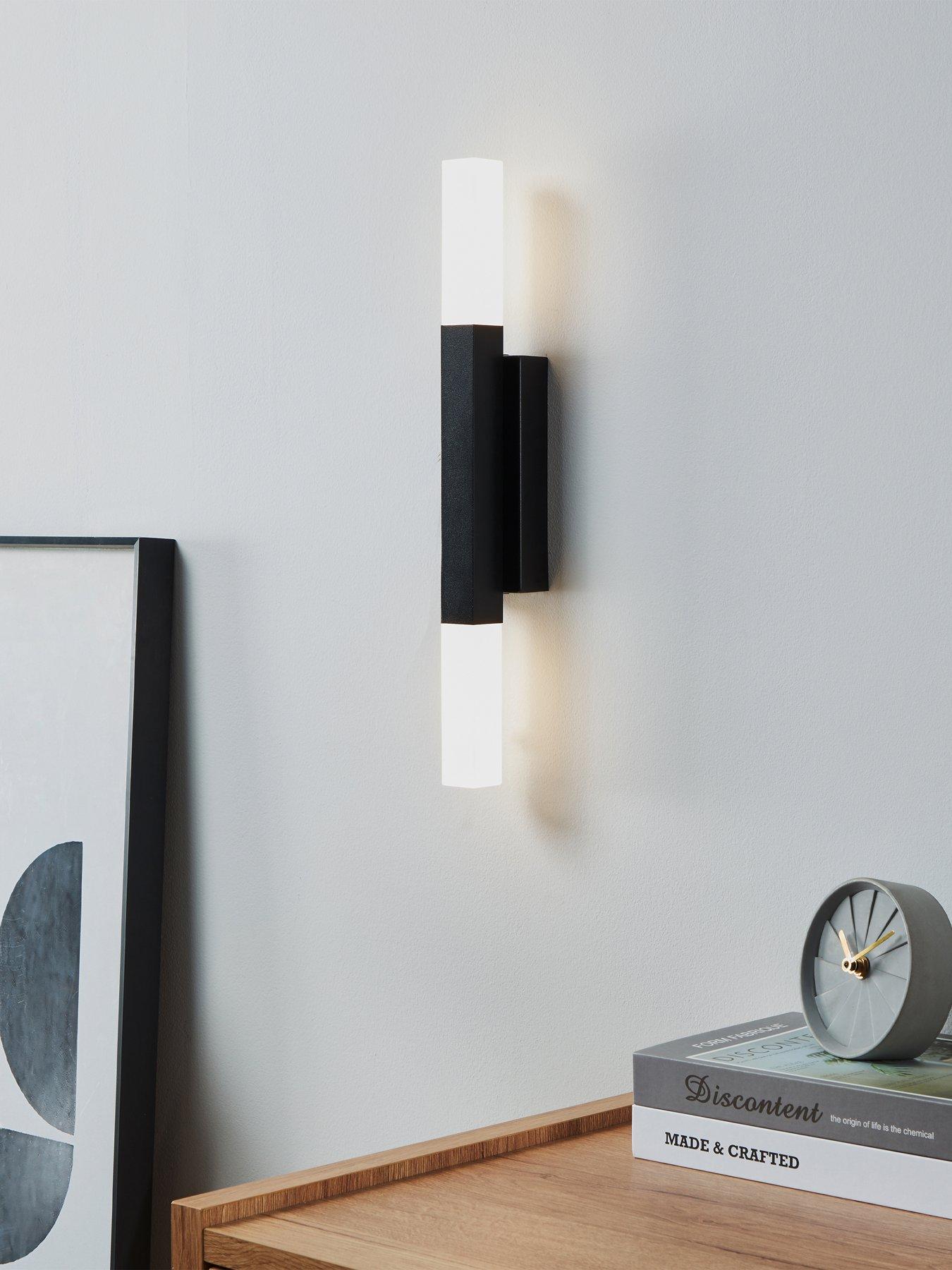 Eglo Alcudia Metal  &  Plastic Bathroom Mirror Light, Black