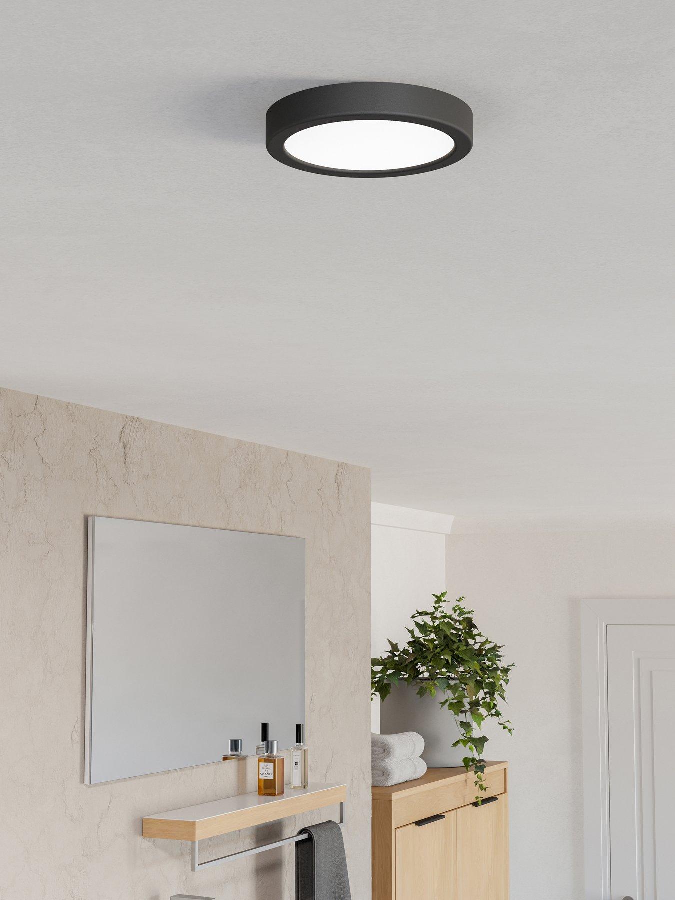  image of eglo-fueva-6-ip44-led-cct-plastic-ceiling-light-d-166cm-black