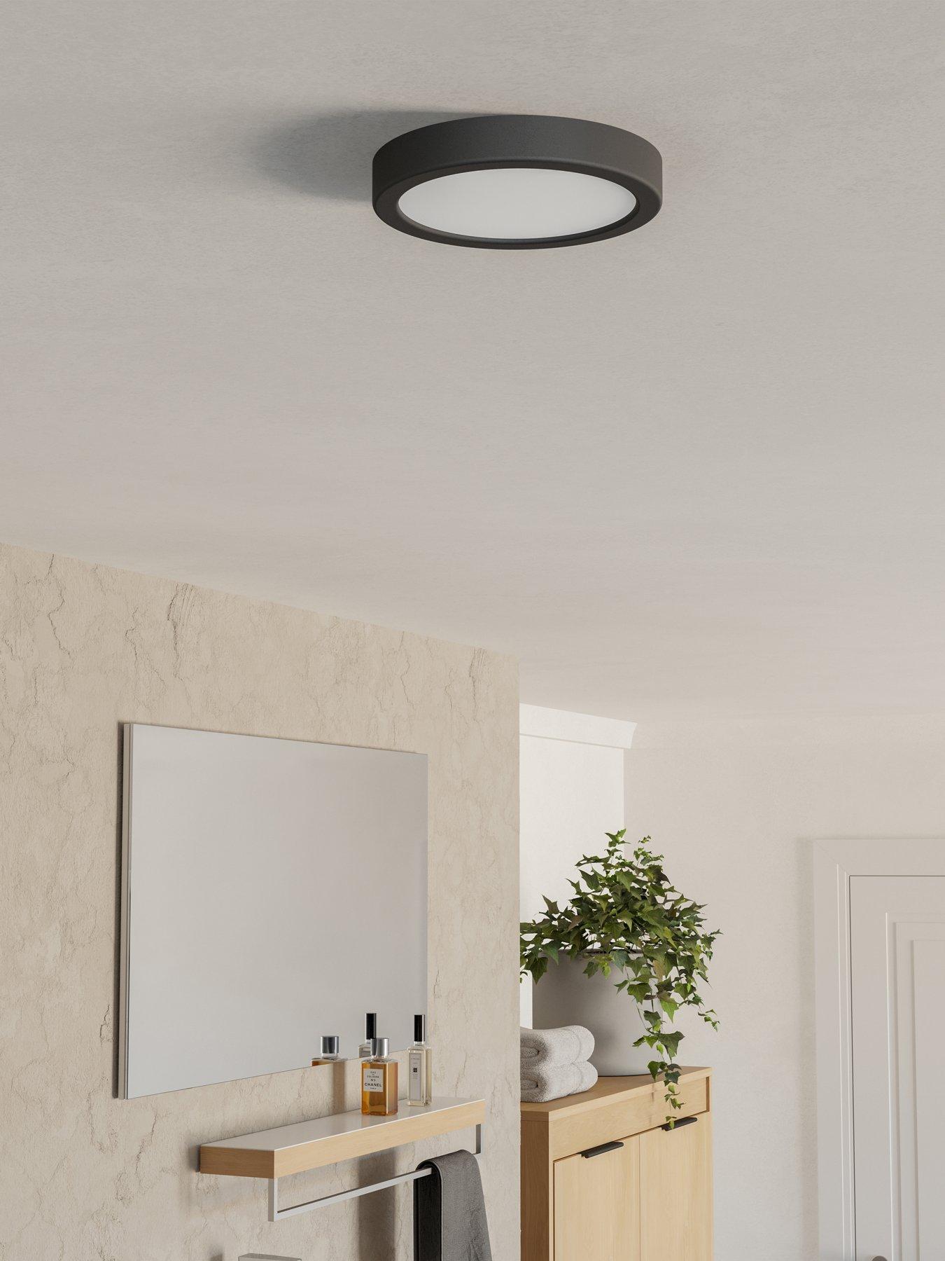  image of eglo-fueva-6-ip44-led-cct-plastic-ceiling-light-d-166cm-black