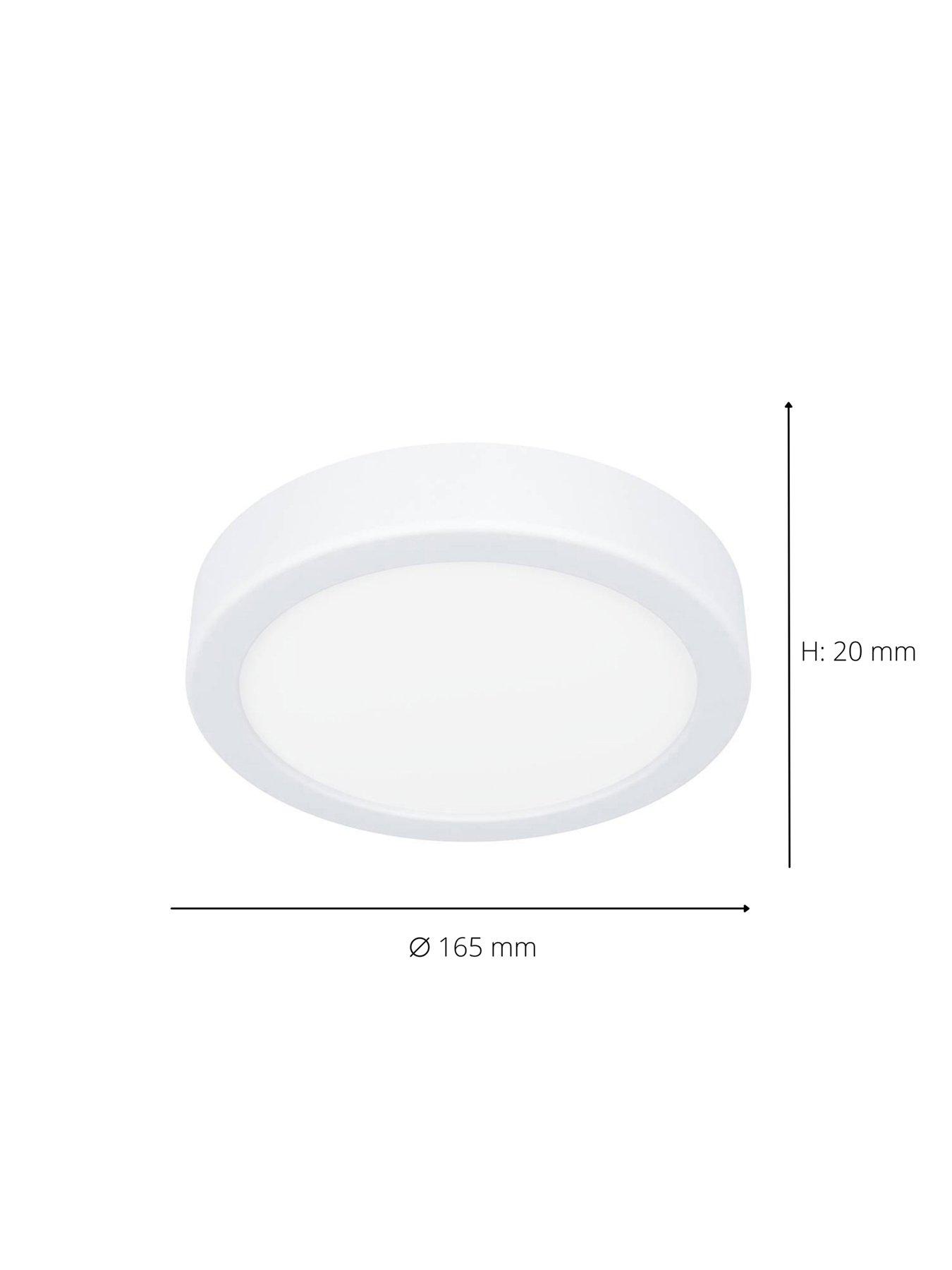 Image 5 of 6 of Eglo Fueva 6 Ip44 Led Cct Plastic Ceiling Light, (d) 16.6cm White