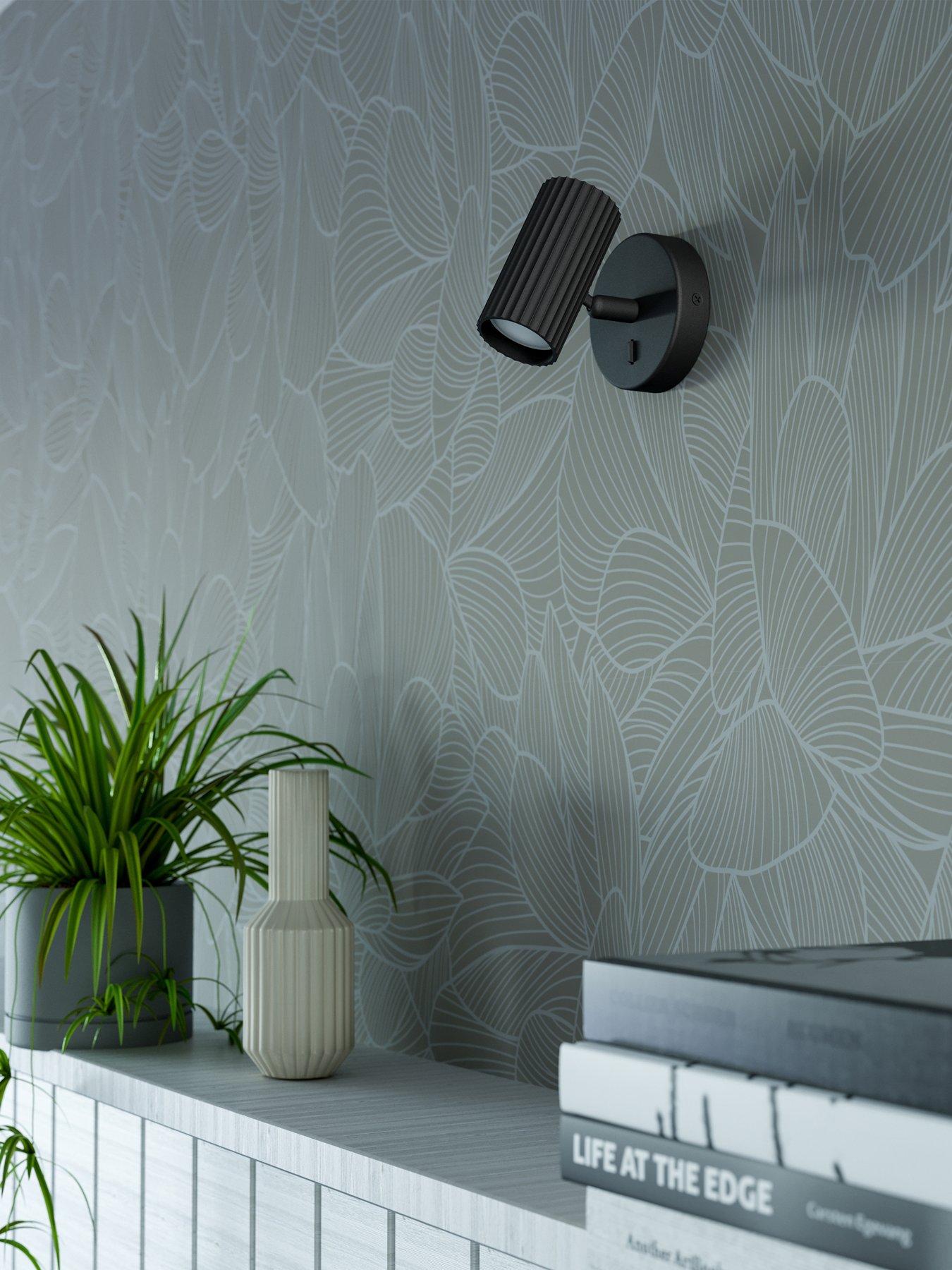 Image 3 of 5 of Eglo Portillo Aluminium &amp; Steel Modern Wall Spotlight, Black