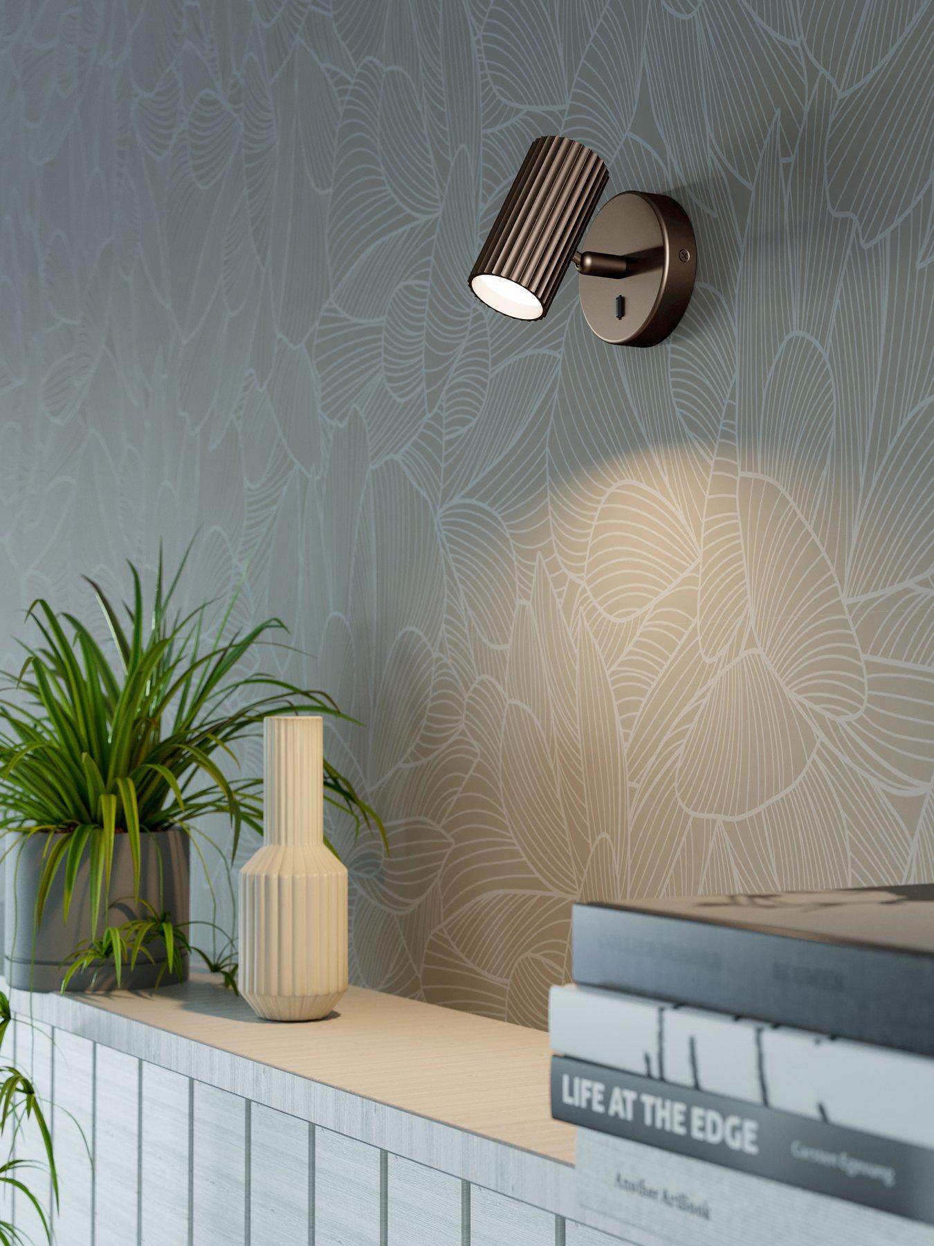 front image of eglo-portillo-aluminium-amp-steel-modern-wall-spotlight-bronze