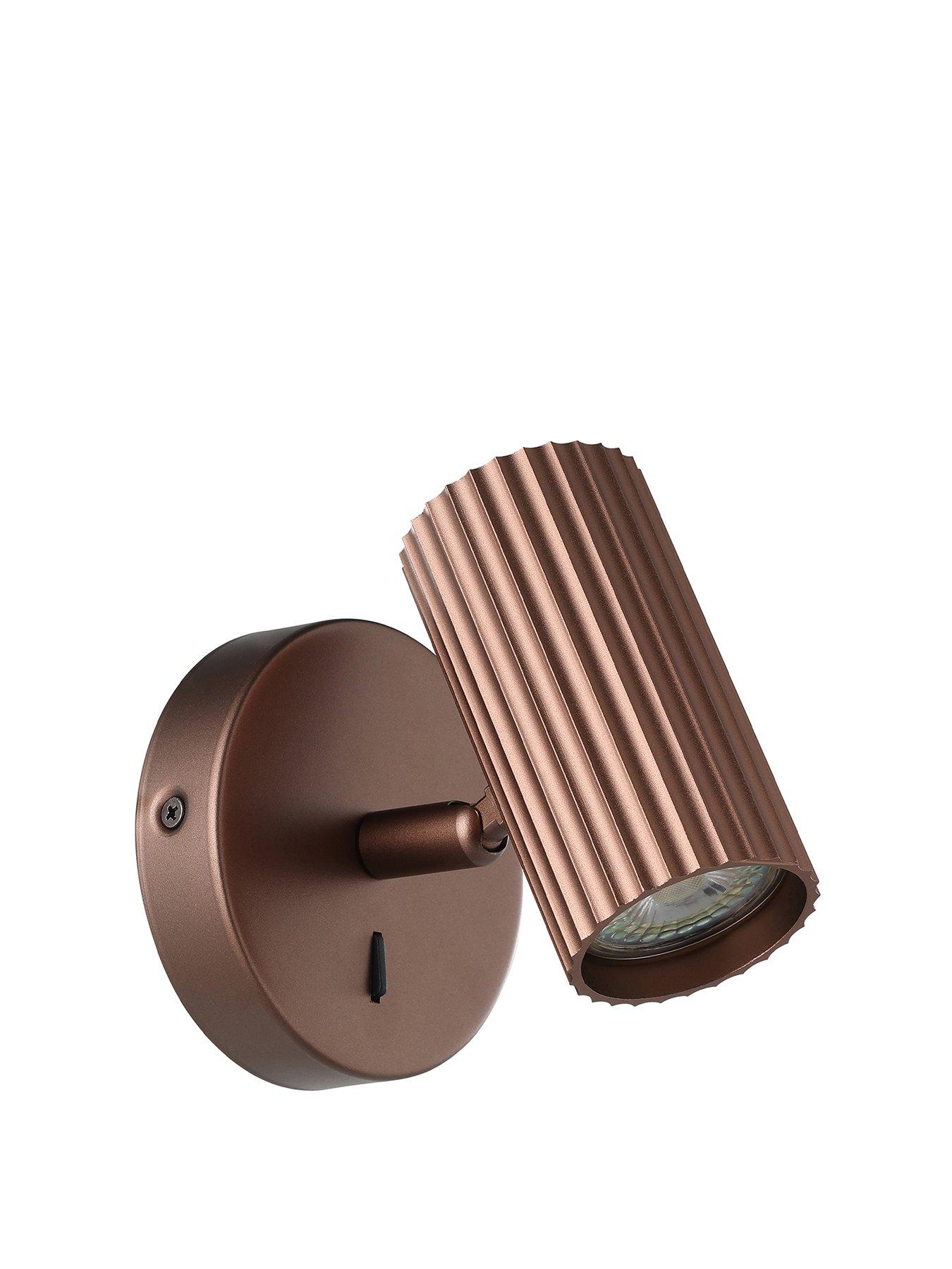 stillFront image of eglo-portillo-aluminium-amp-steel-modern-wall-spotlight-bronze