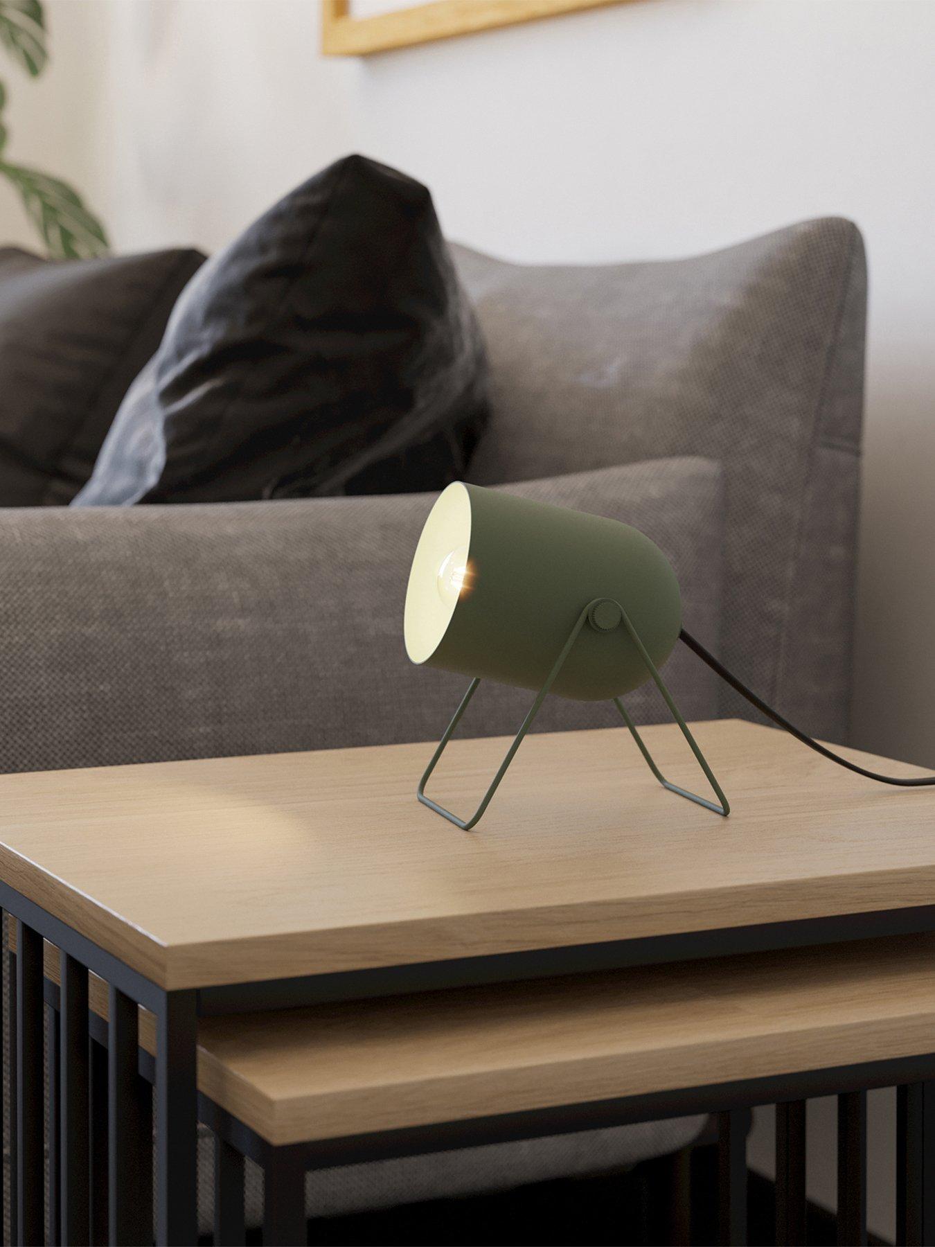  image of eglo-tilston-steel-minimalist-desk-lamp-green