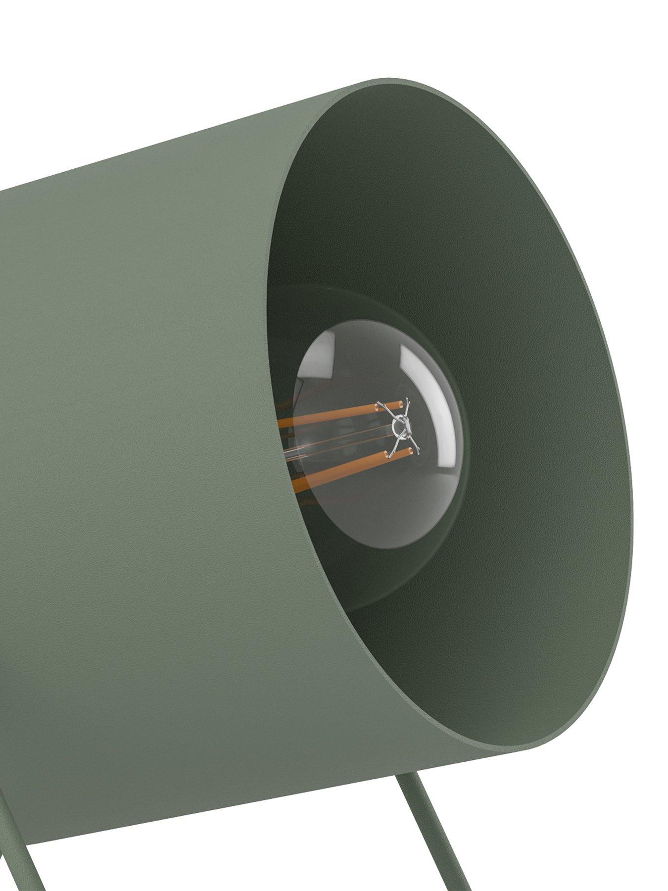  image of eglo-tilston-steel-minimalist-desk-lamp-green