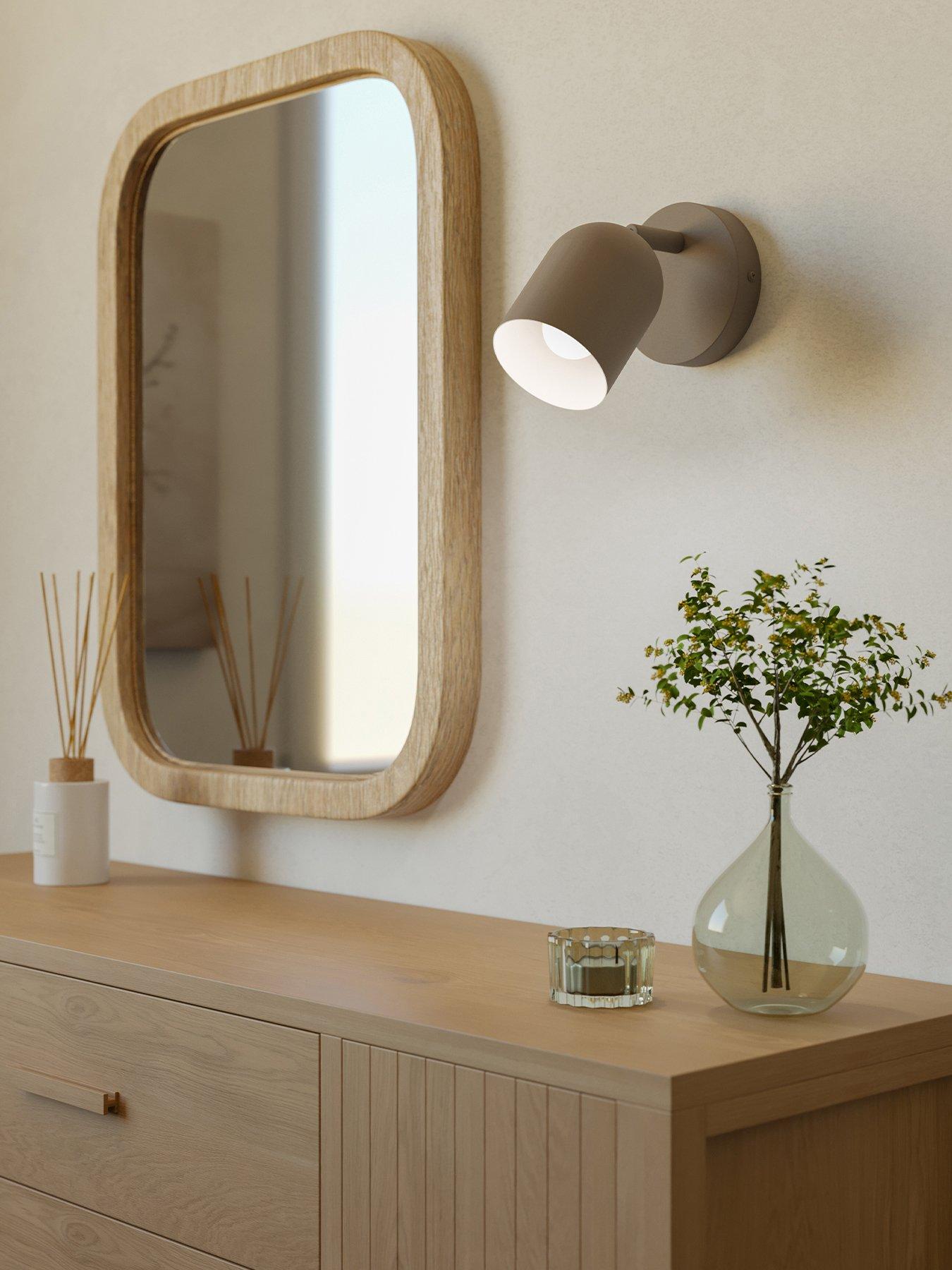 Eglo Tilston Steel Minimalist Single Wall Spotlight, Sandy