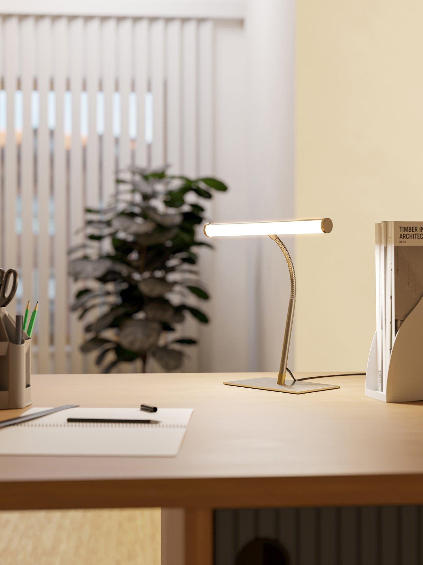  image of eglo-riccione-led-tuneable-white-desk-lamp-chrome