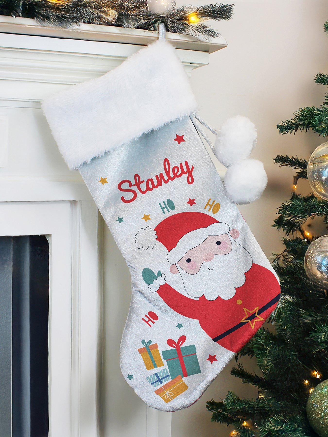 Image 3 of 3 of The Personalised Memento Company Personalised Santa Christmas Stocking