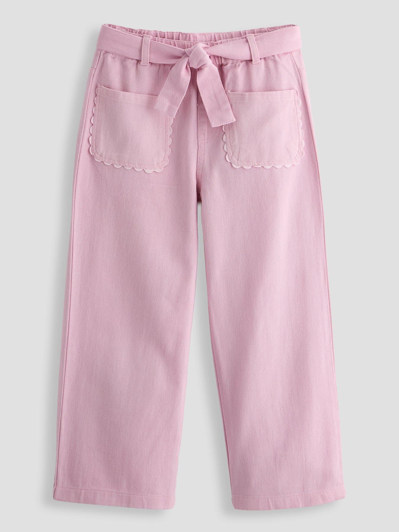 The Very Collection Girls Ric Rac Pocket Twill Trouser - Pink