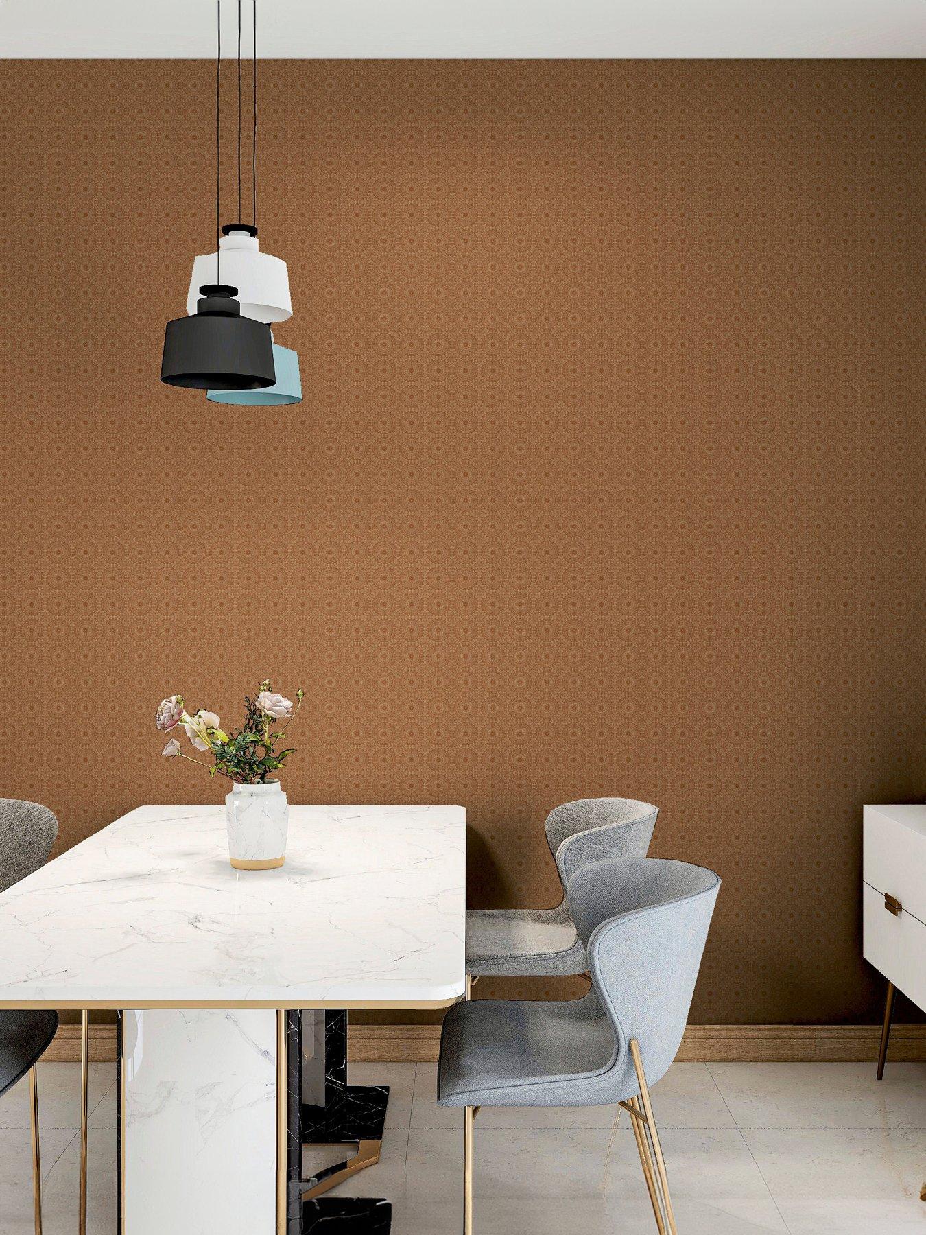  image of arthouse-symmetrical-chic-copper-and-gold-wallpaper
