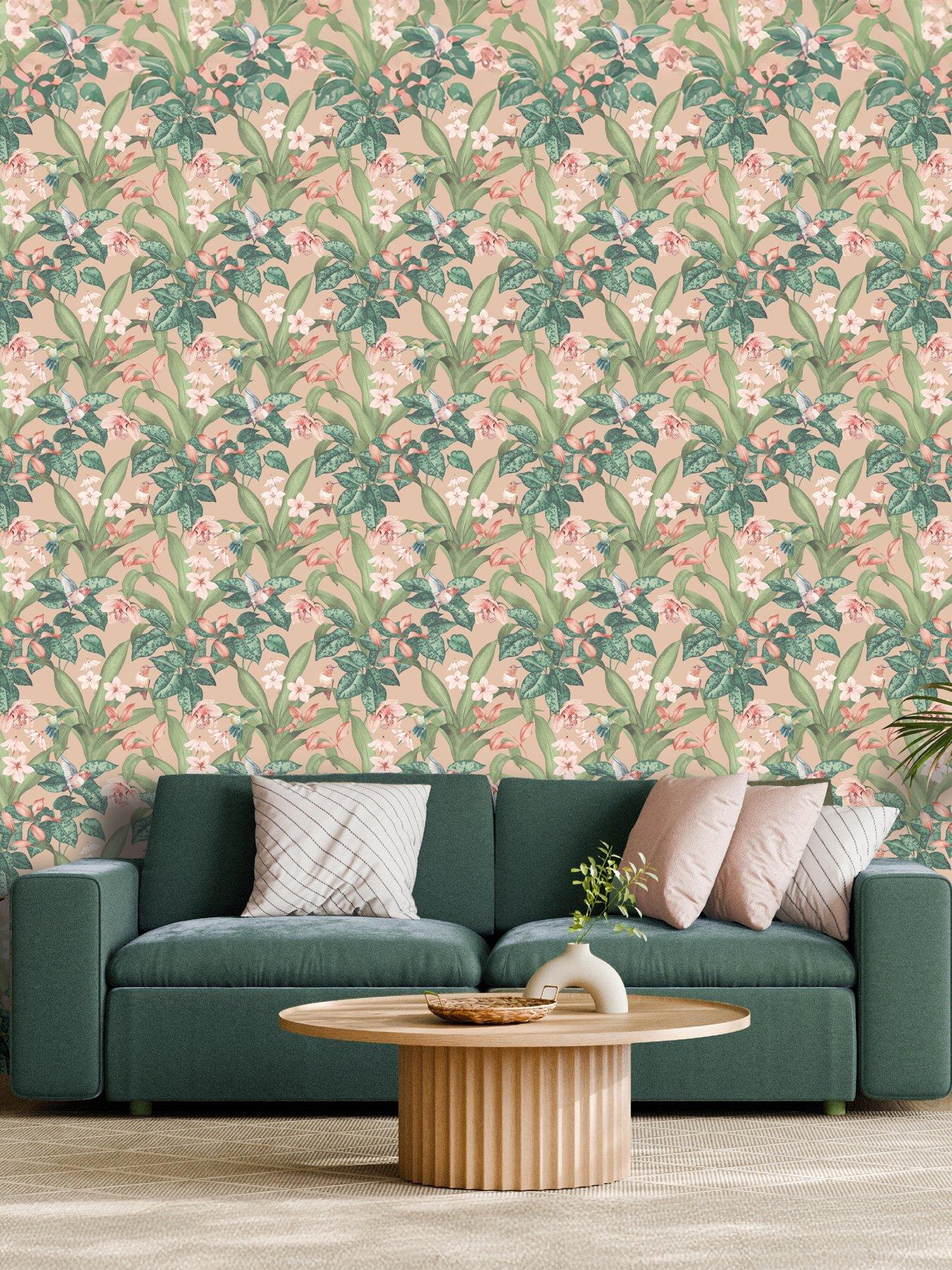 ARTHOUSE Pretty Botanical Soft Pink Wallpaper