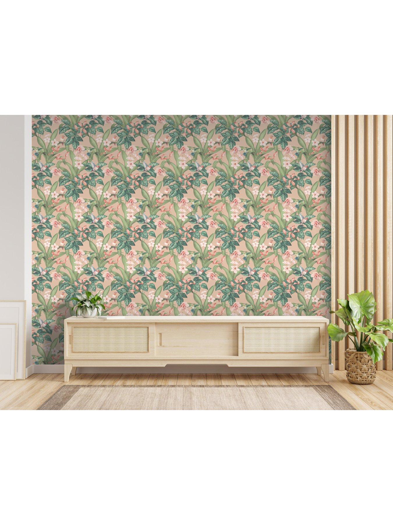  image of arthouse-pretty-botanical-soft-pink-wallpaper