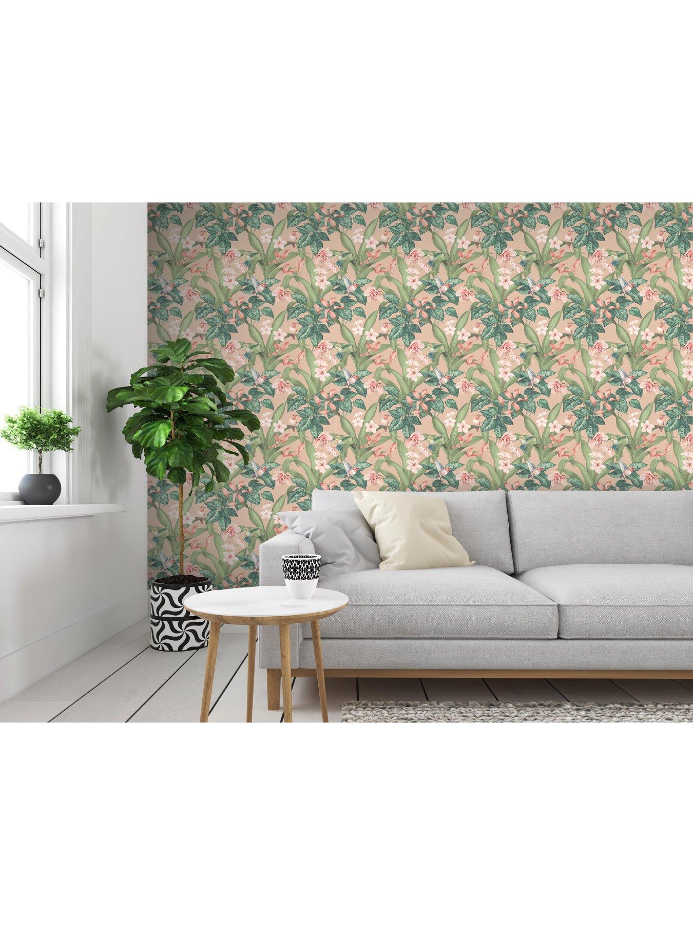  image of arthouse-pretty-botanical-soft-pink-wallpaper