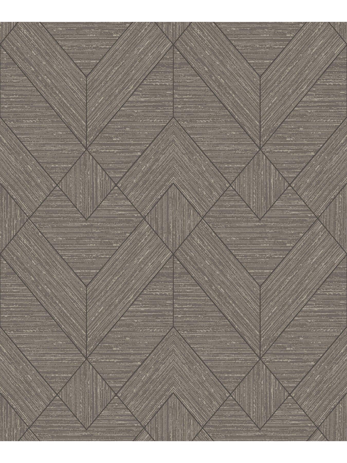  image of arthouse-wood-grain-geo-charcoal-gold-wallpaper
